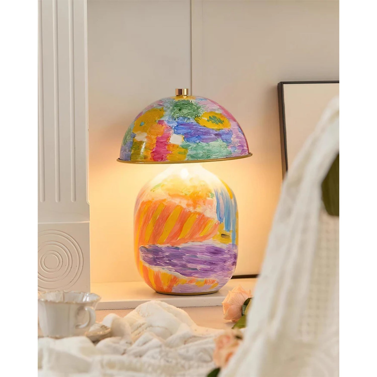 Celo Painted Table Lamp
