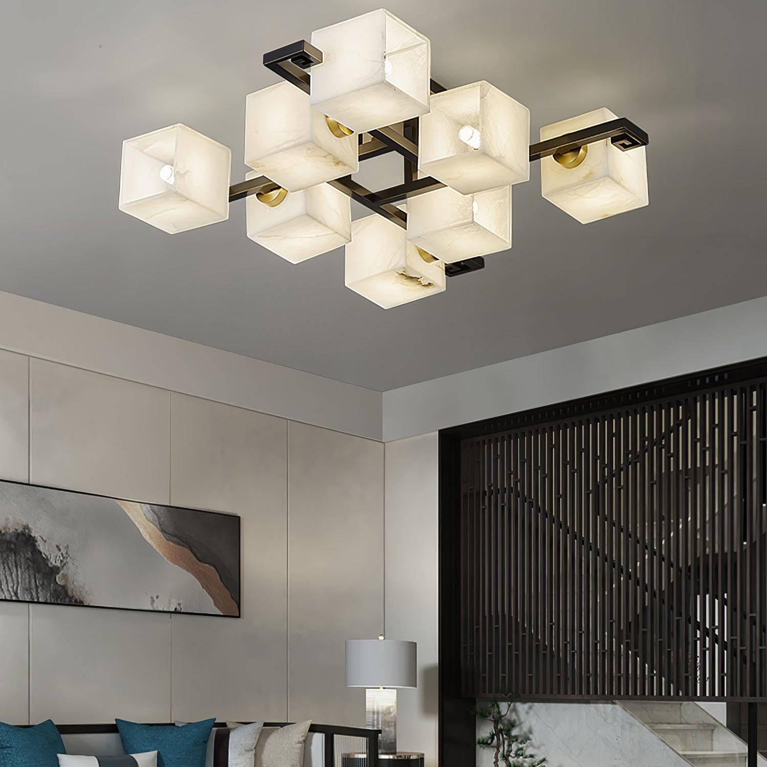 Cubilis Alabaster Ceiling Light