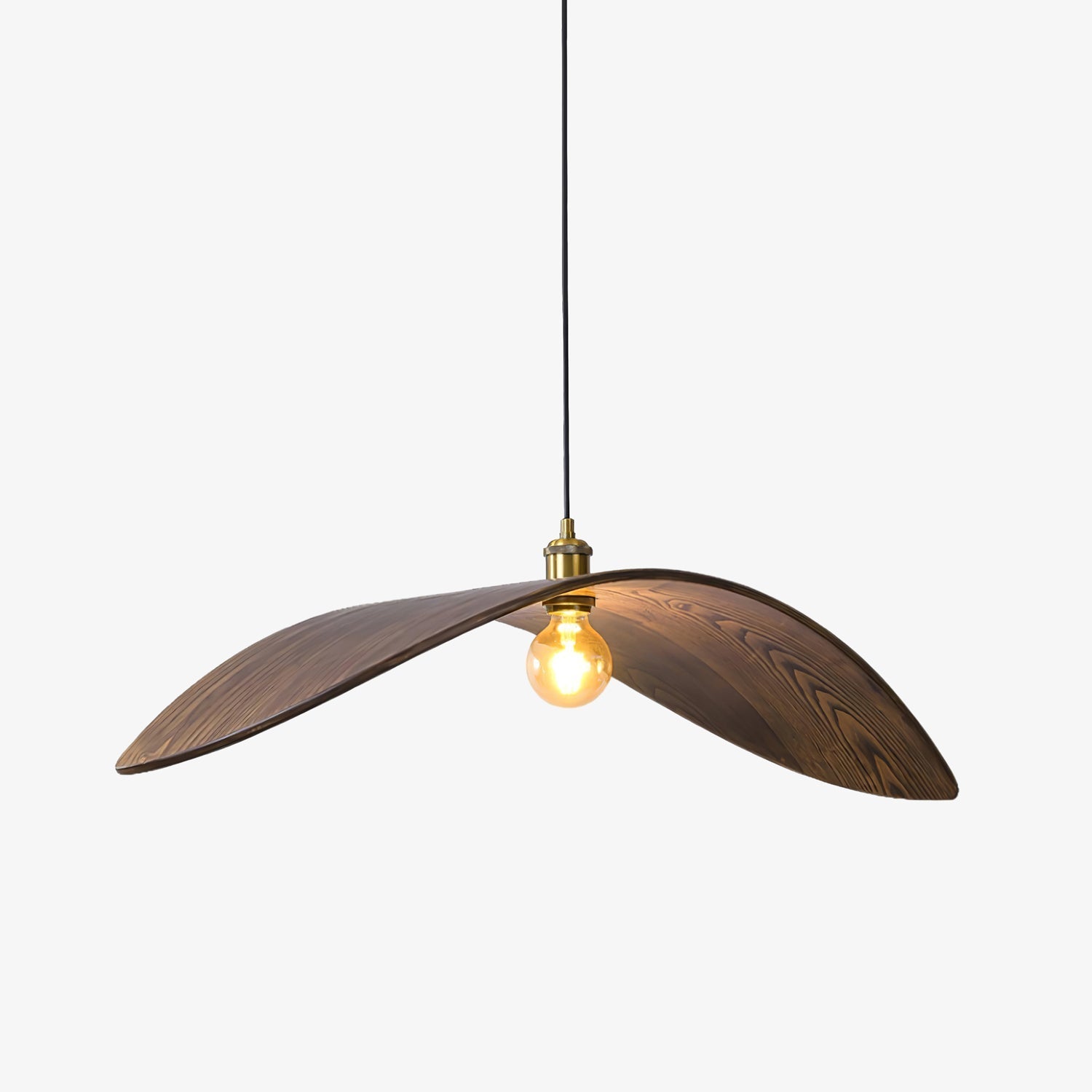 Curved Wood Design Pendant Light