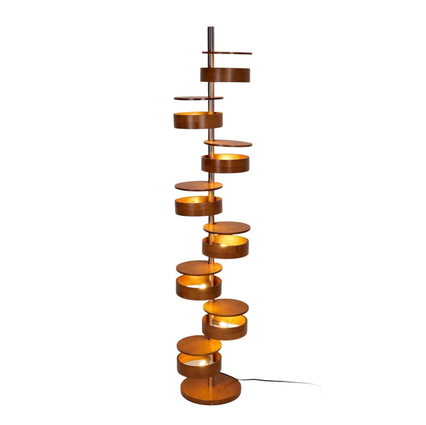 Qenisca Wooden Floor Lamp