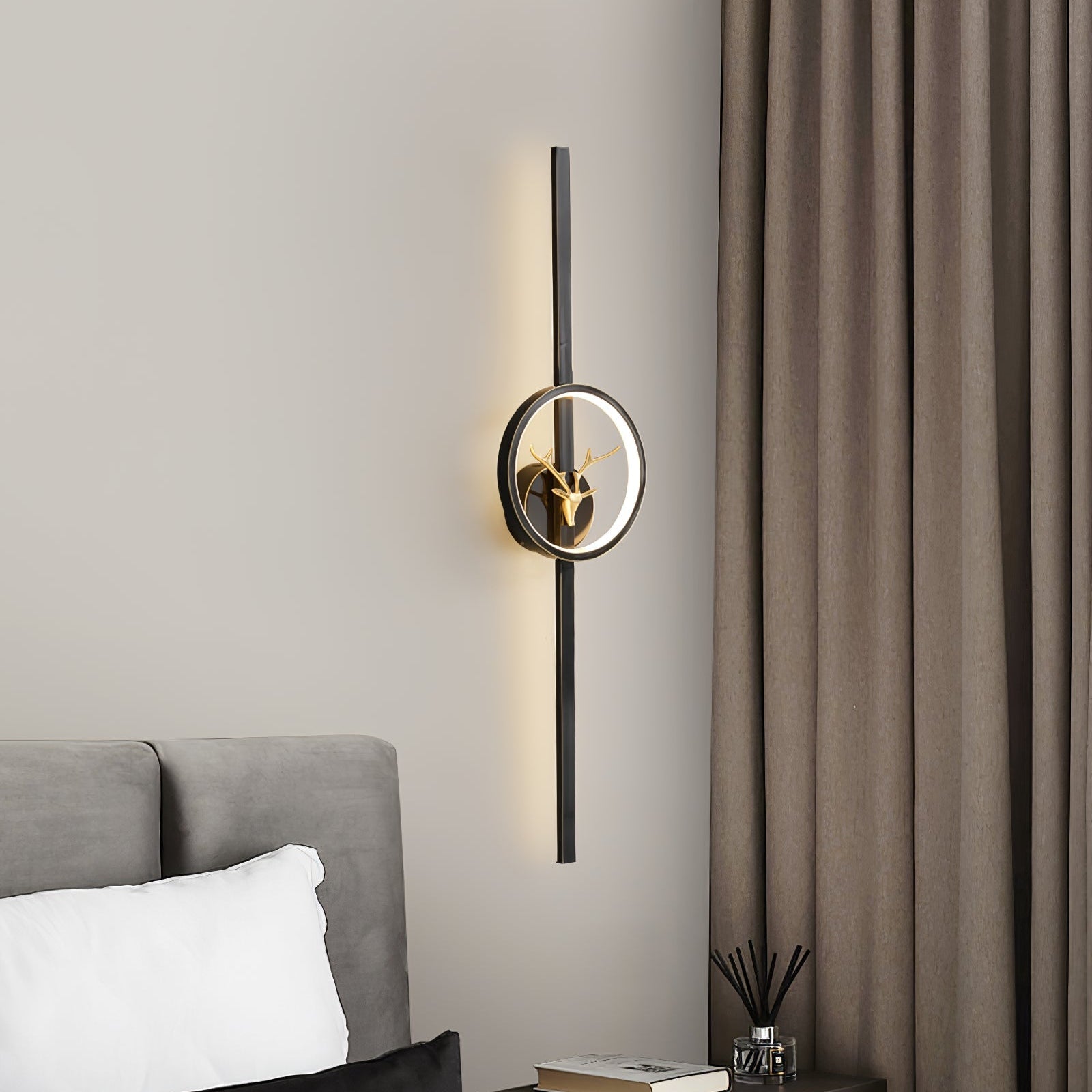 Brass Deer Design Wall Light
