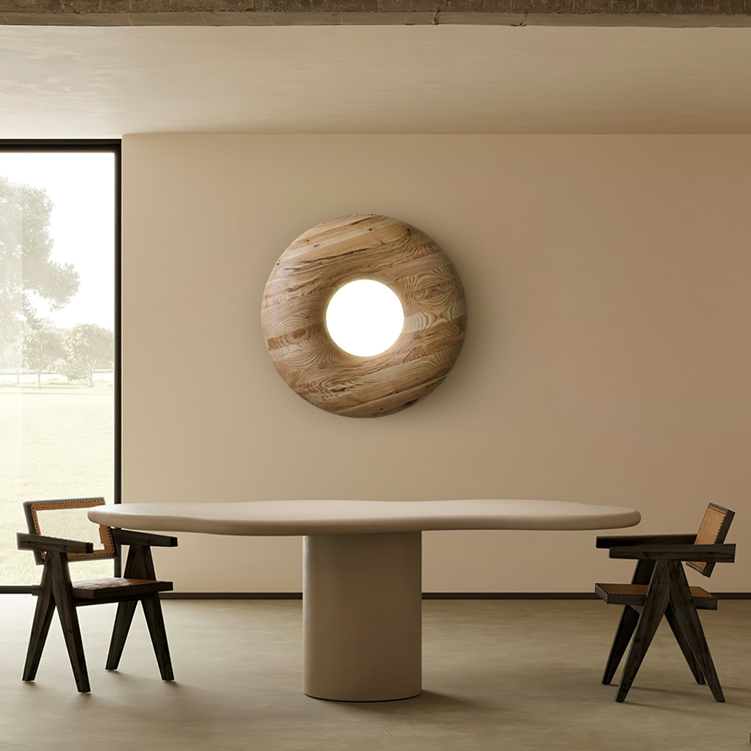 Cyon Wooden Donut Ceiling Light