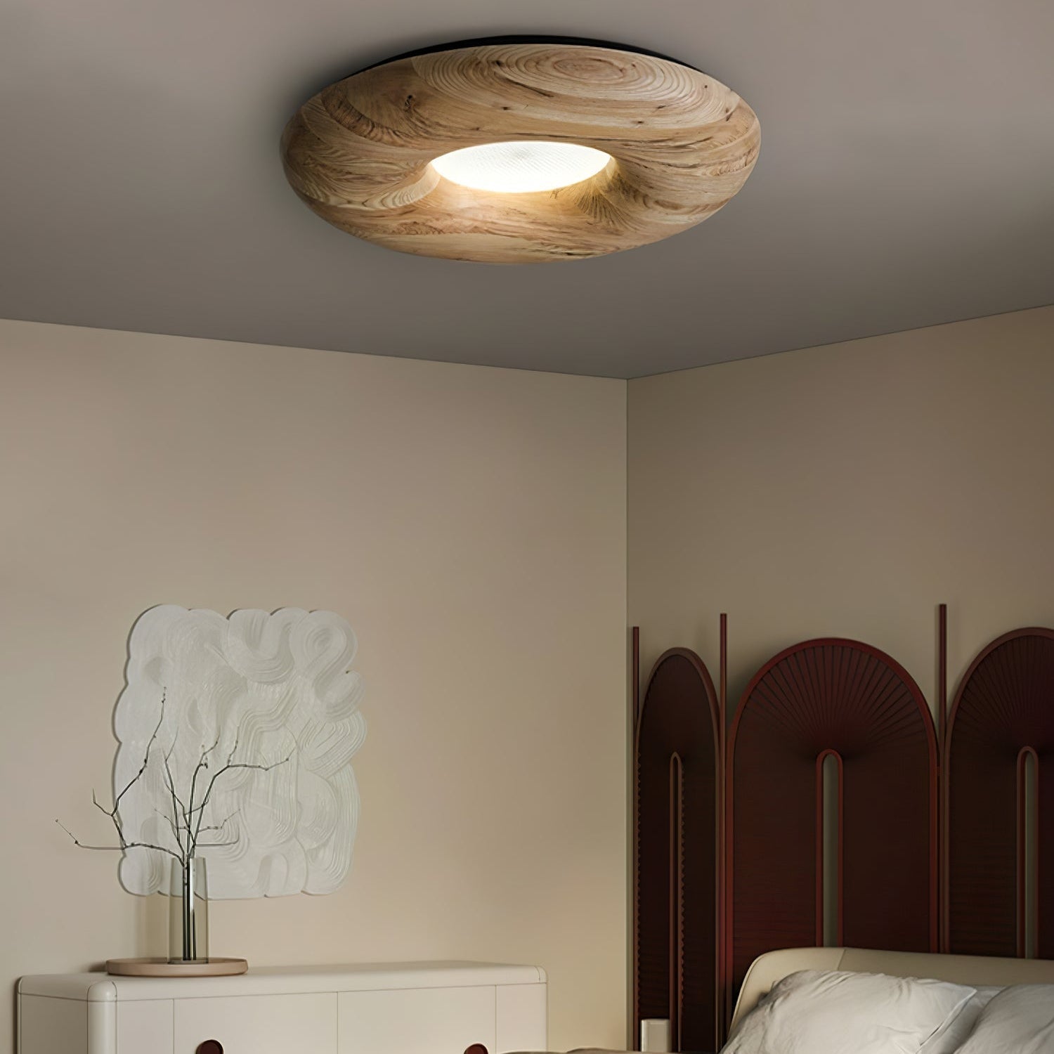 Cyon Wooden Donut Ceiling Light