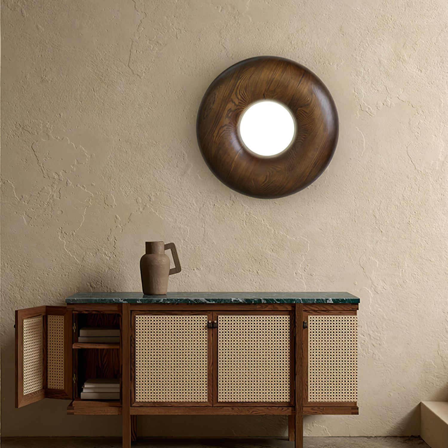 Cyon Wooden Donut Ceiling Light