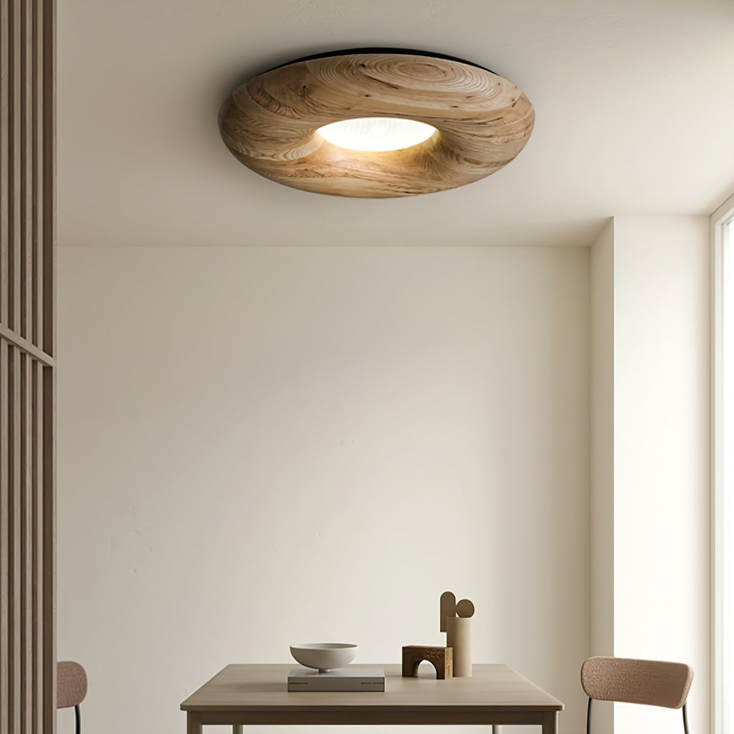 Cyon Wooden Donut Ceiling Light