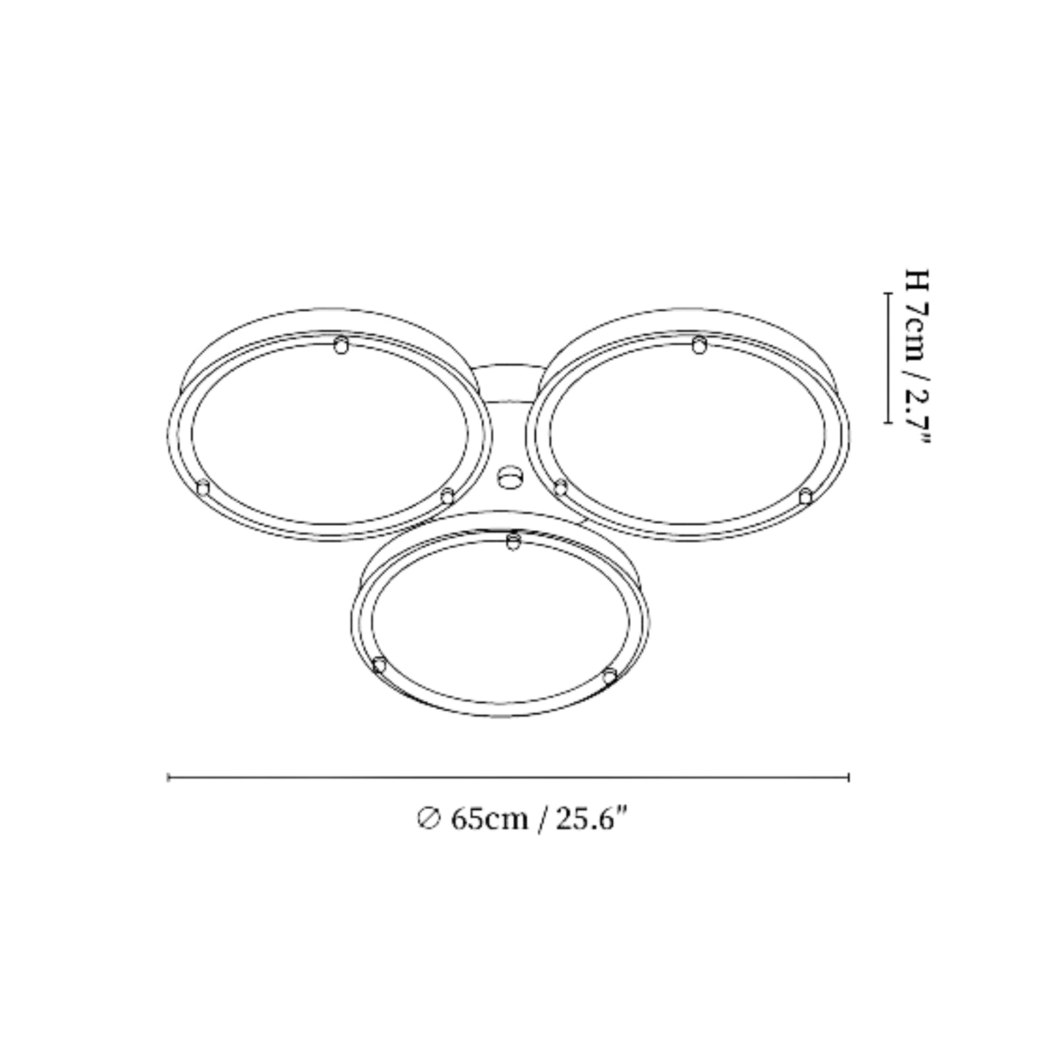Cloa Golden Ring Design Ceiling Light