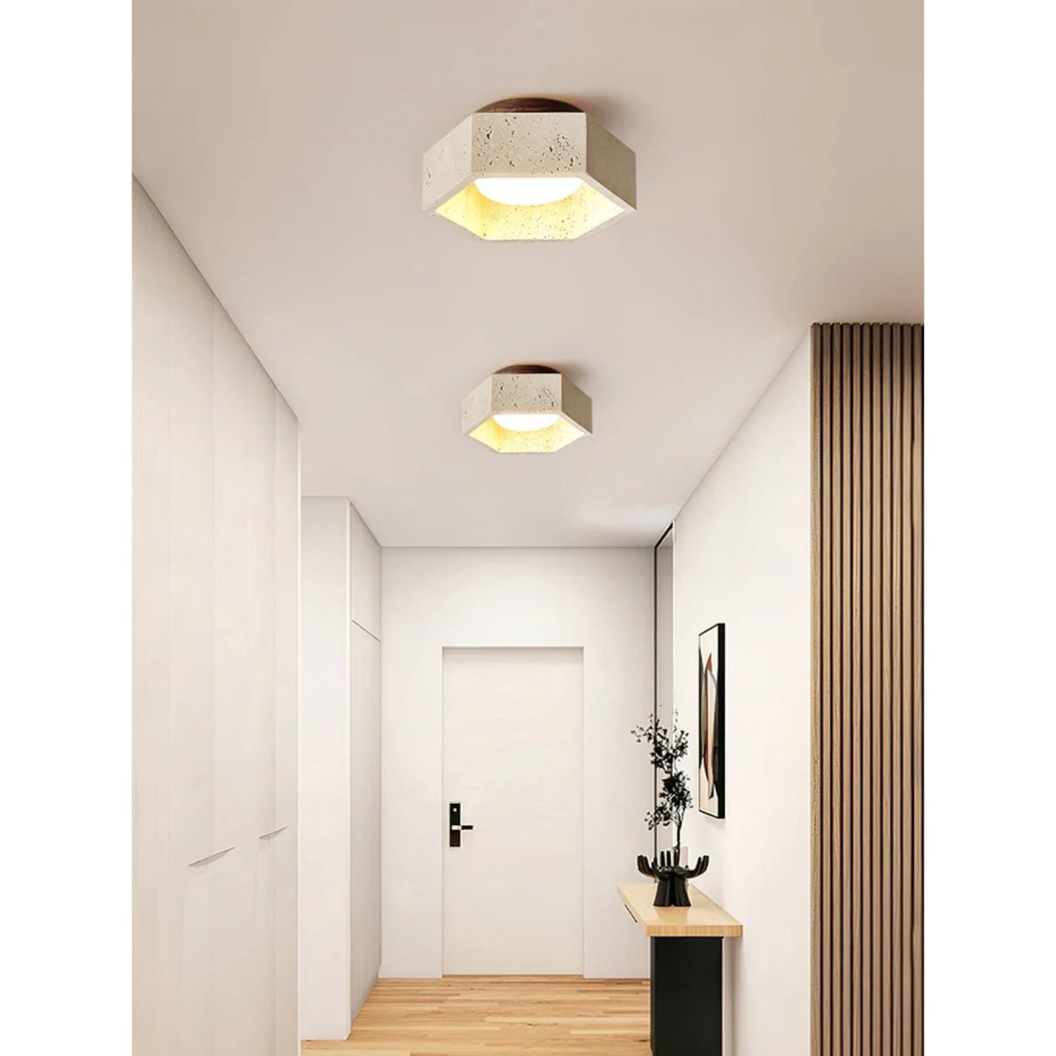 Cemis Natural Stone Ceiling Light