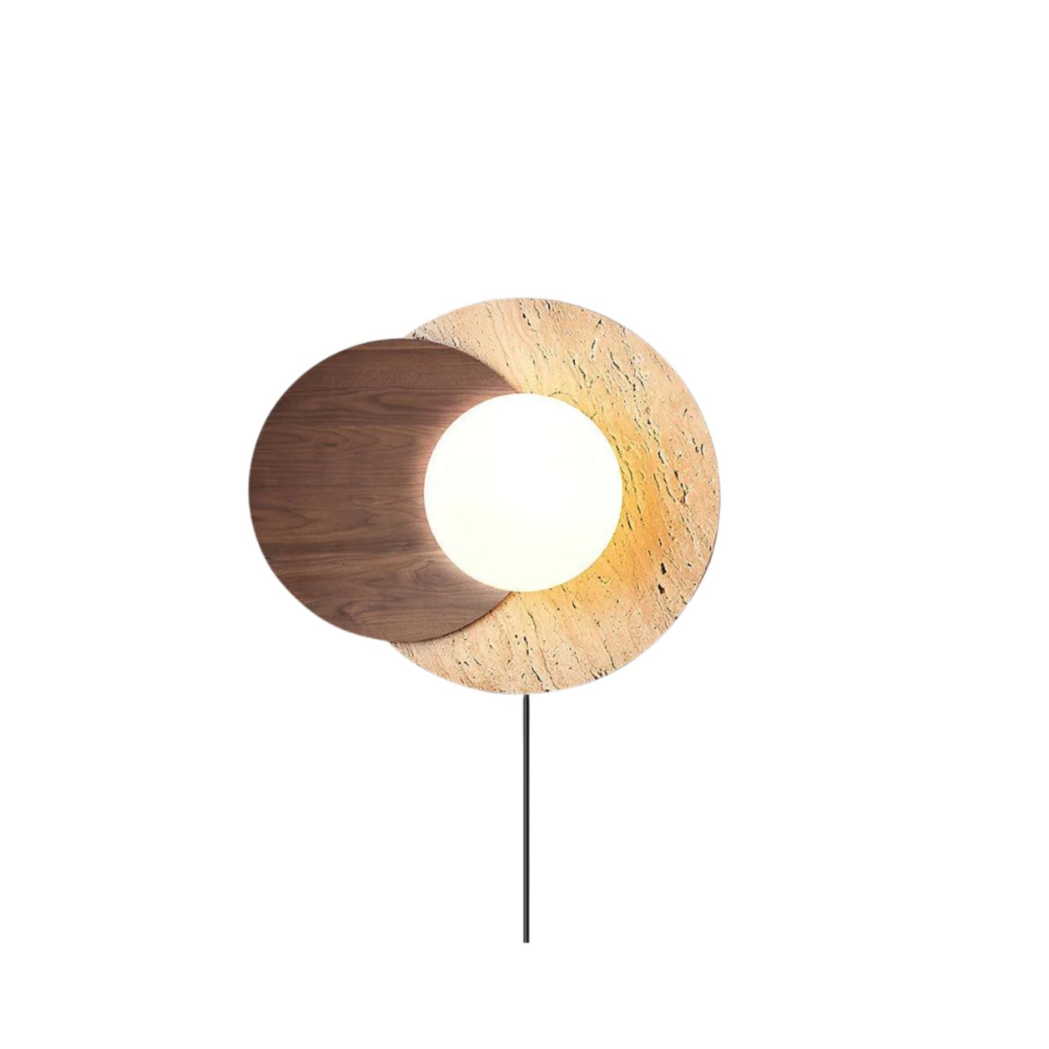 Jemo Travertine Wall Light with Plug