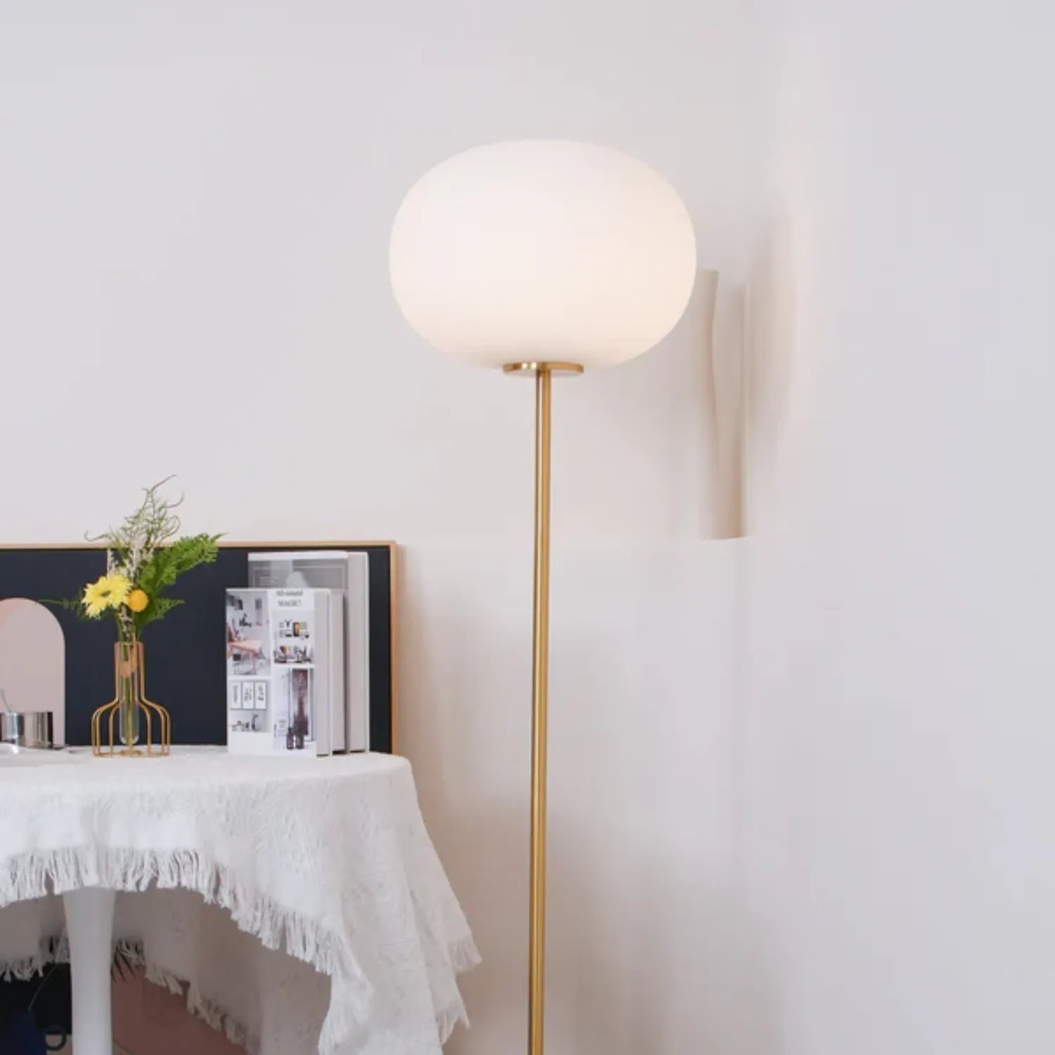 Jowesa Travertine Floor Lamp