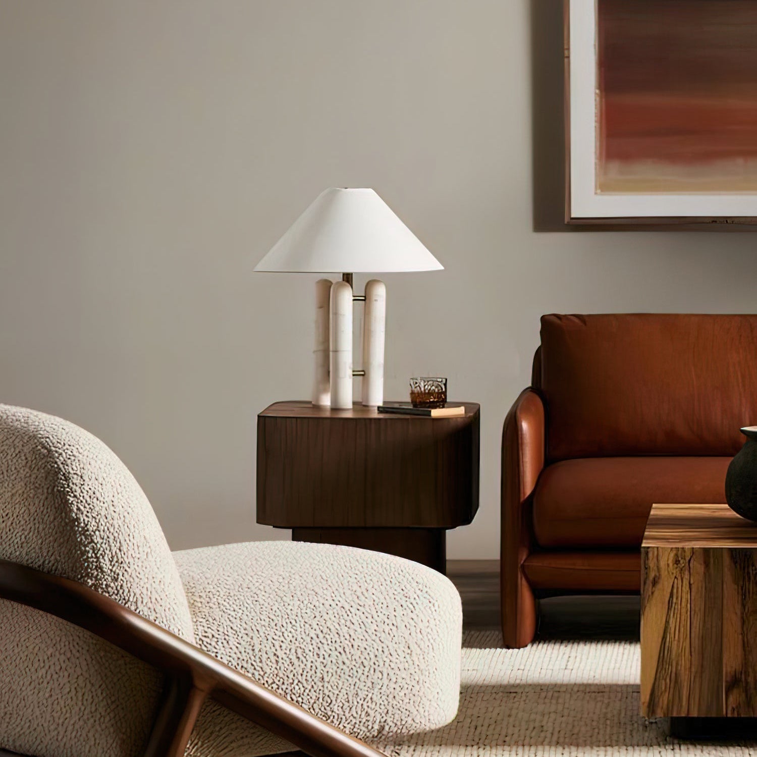 Tripod Marble Table Lamp