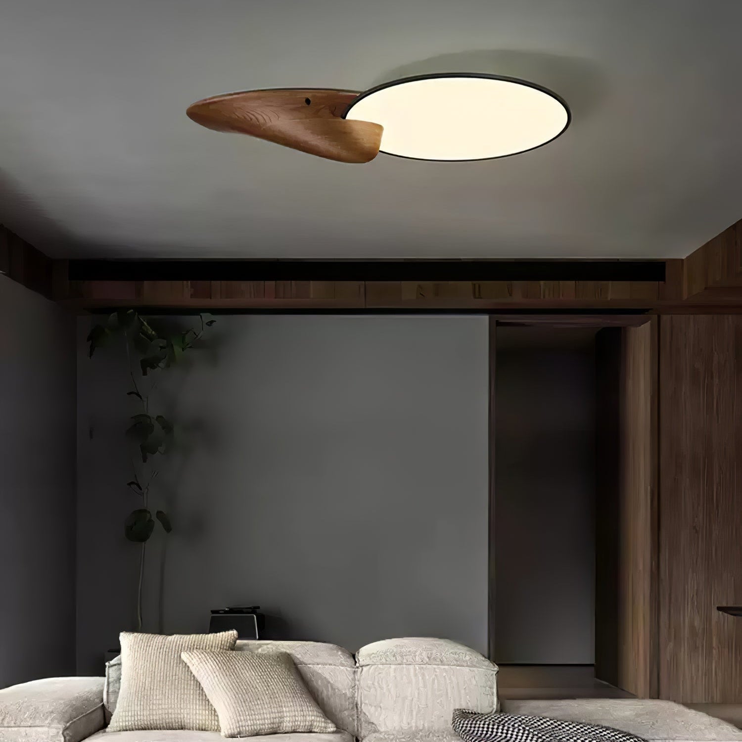 Yollen Disc Wooden Ceiling Light
