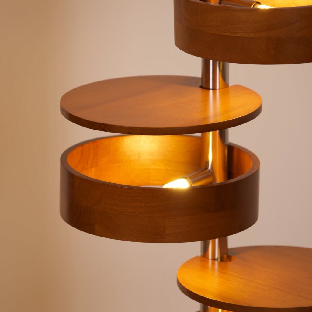 Qenisca Wooden Floor Lamp