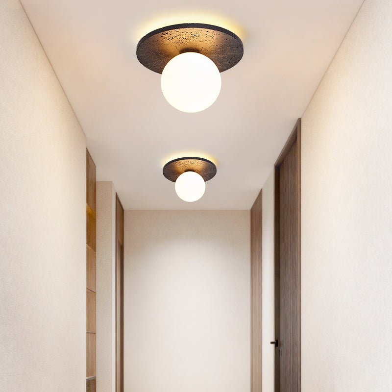 Pello Round Travertine Ceiling Light