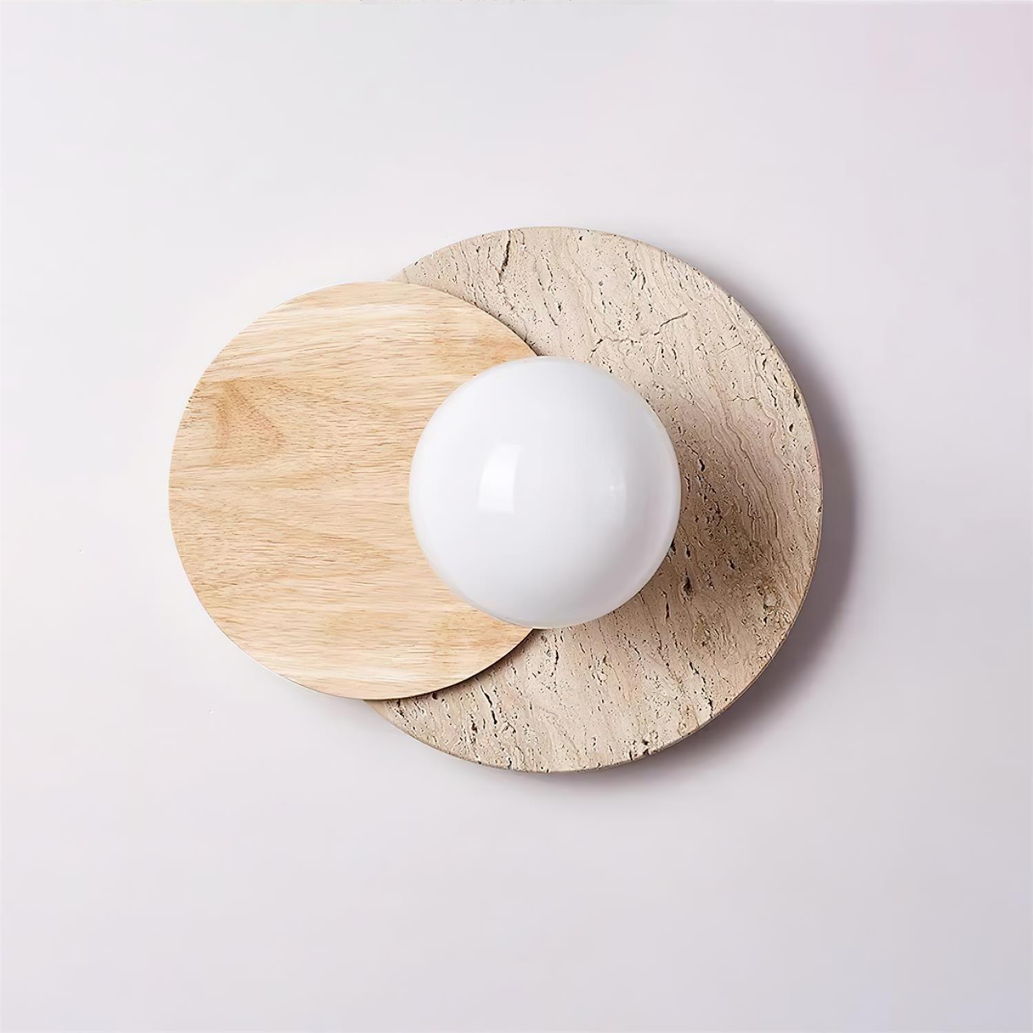 Jemo Travertine Wall Light with Plug