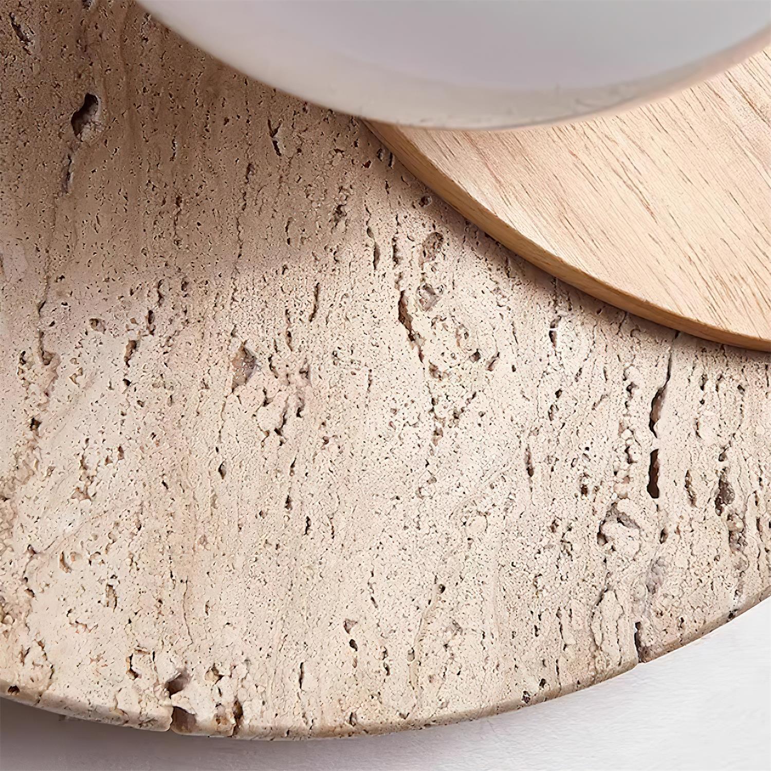 Jemo Travertine Wall Light with Plug
