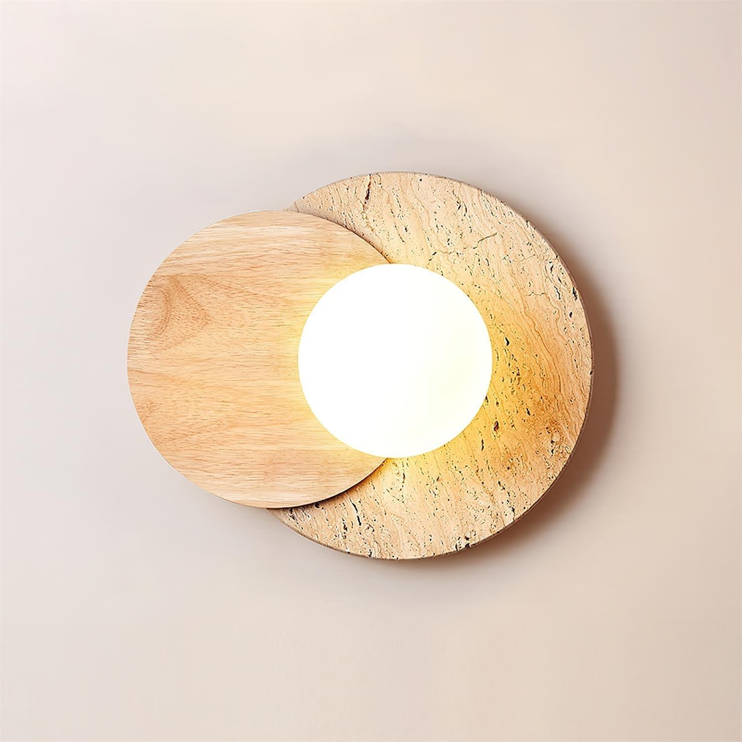 Jemo Travertine Wall Light with Plug