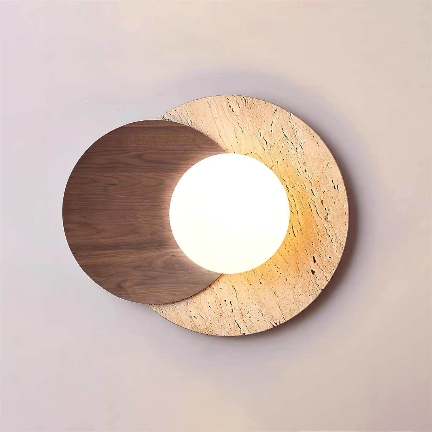 Jemo Travertine Wall Light with Plug