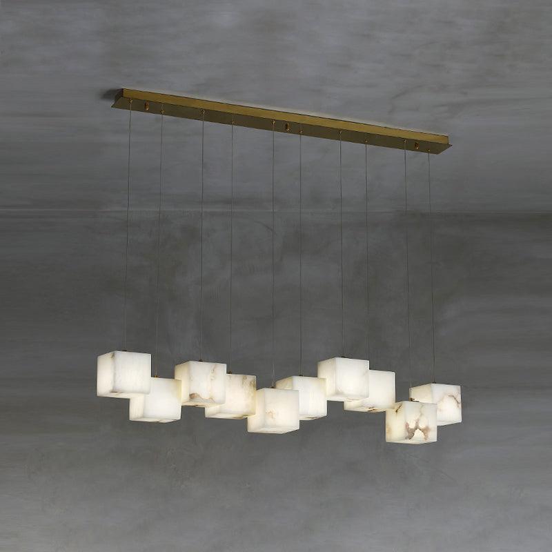 Box Line Alabaster Pendant Light