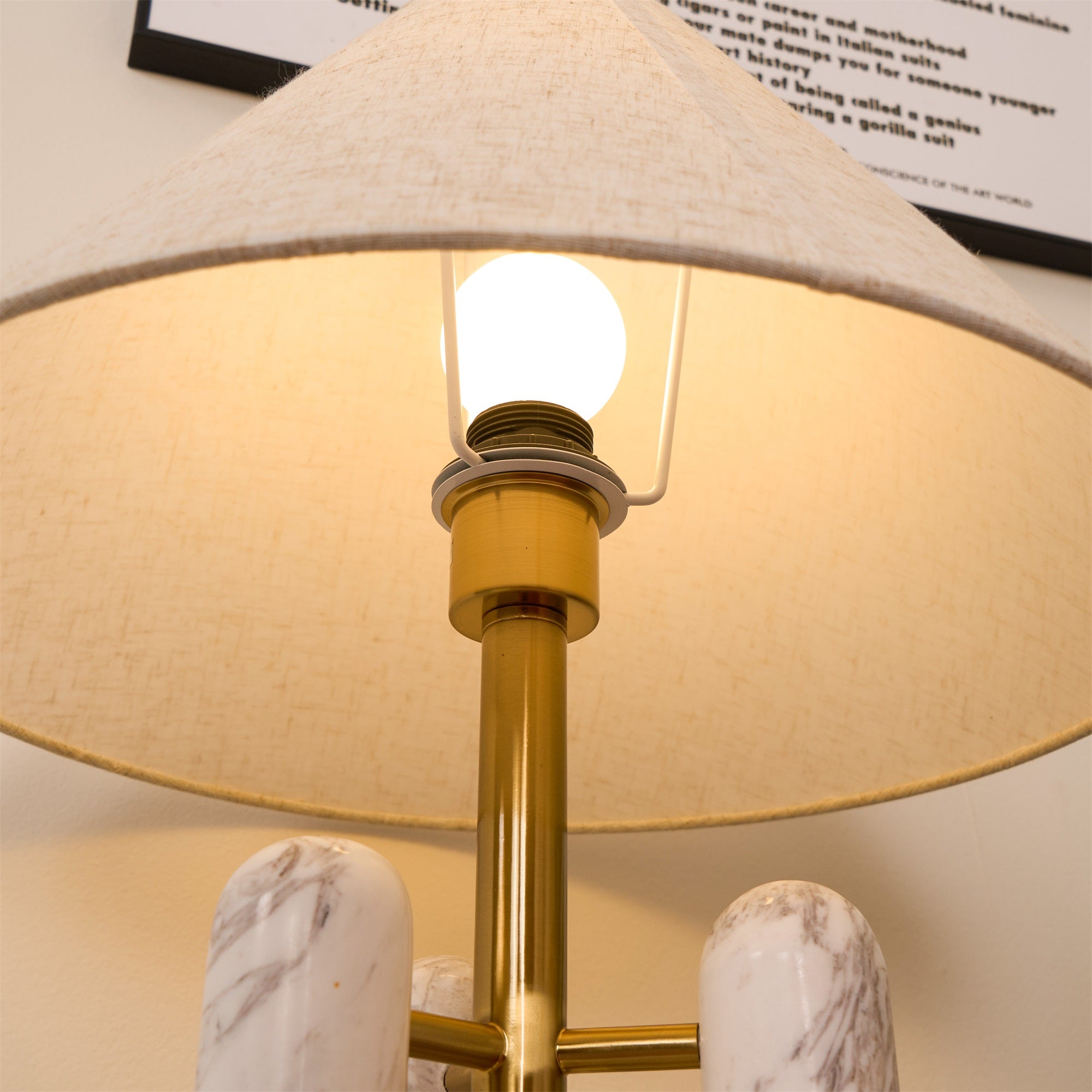Tripod Marble Table Lamp