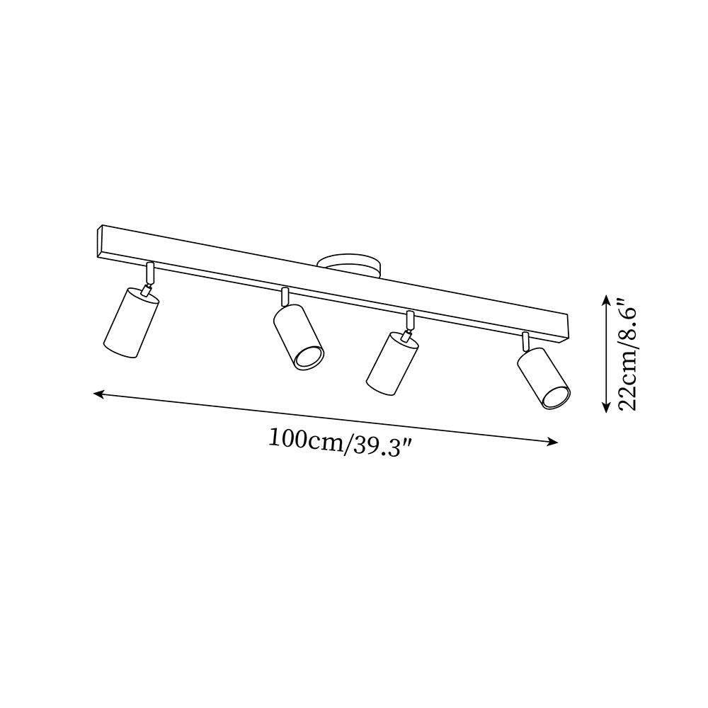 Lermo Wooden Track Ceiling Light