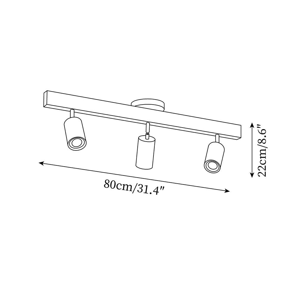 Lermo Wooden Track Ceiling Light