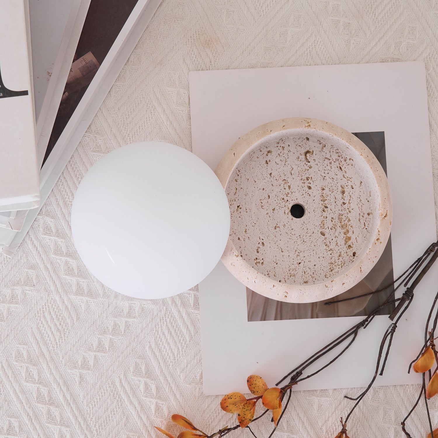 Yureza Travertine Table Lamp