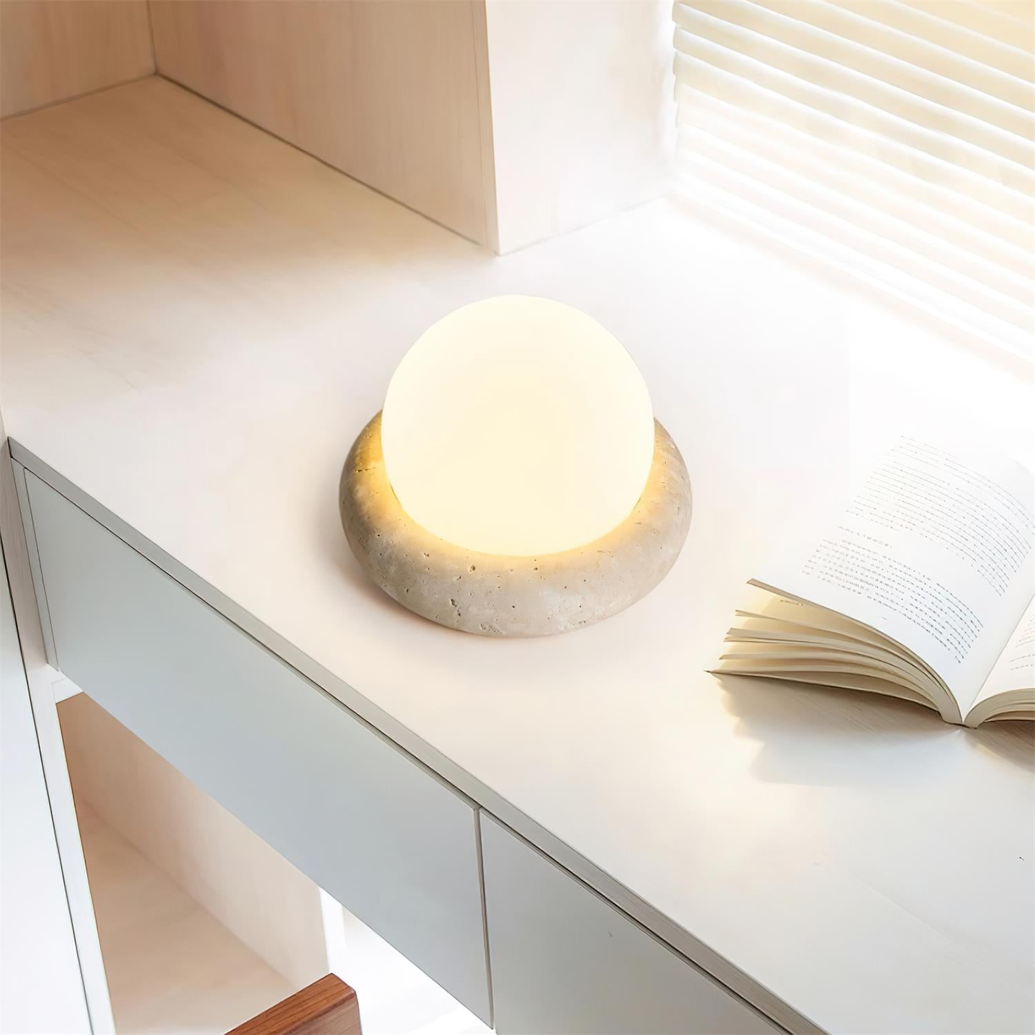 Yureza Travertine Table Lamp
