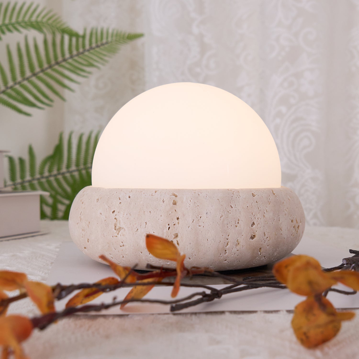Yureza Travertine Table Lamp