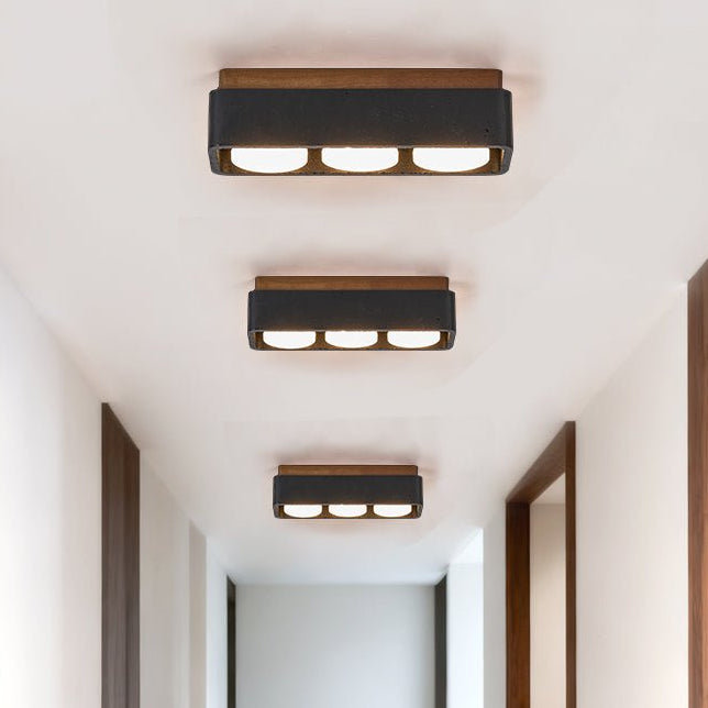 Kole Square Travertine Ceiling Light