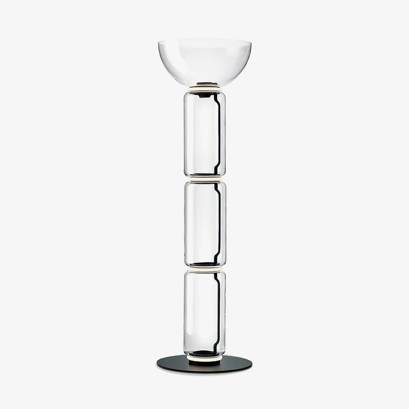 Teyylino Cylindrical Glass Floor Lamp