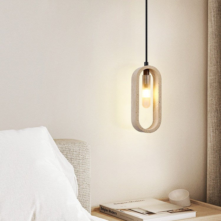 Remo Oval Travertine Pendant Light