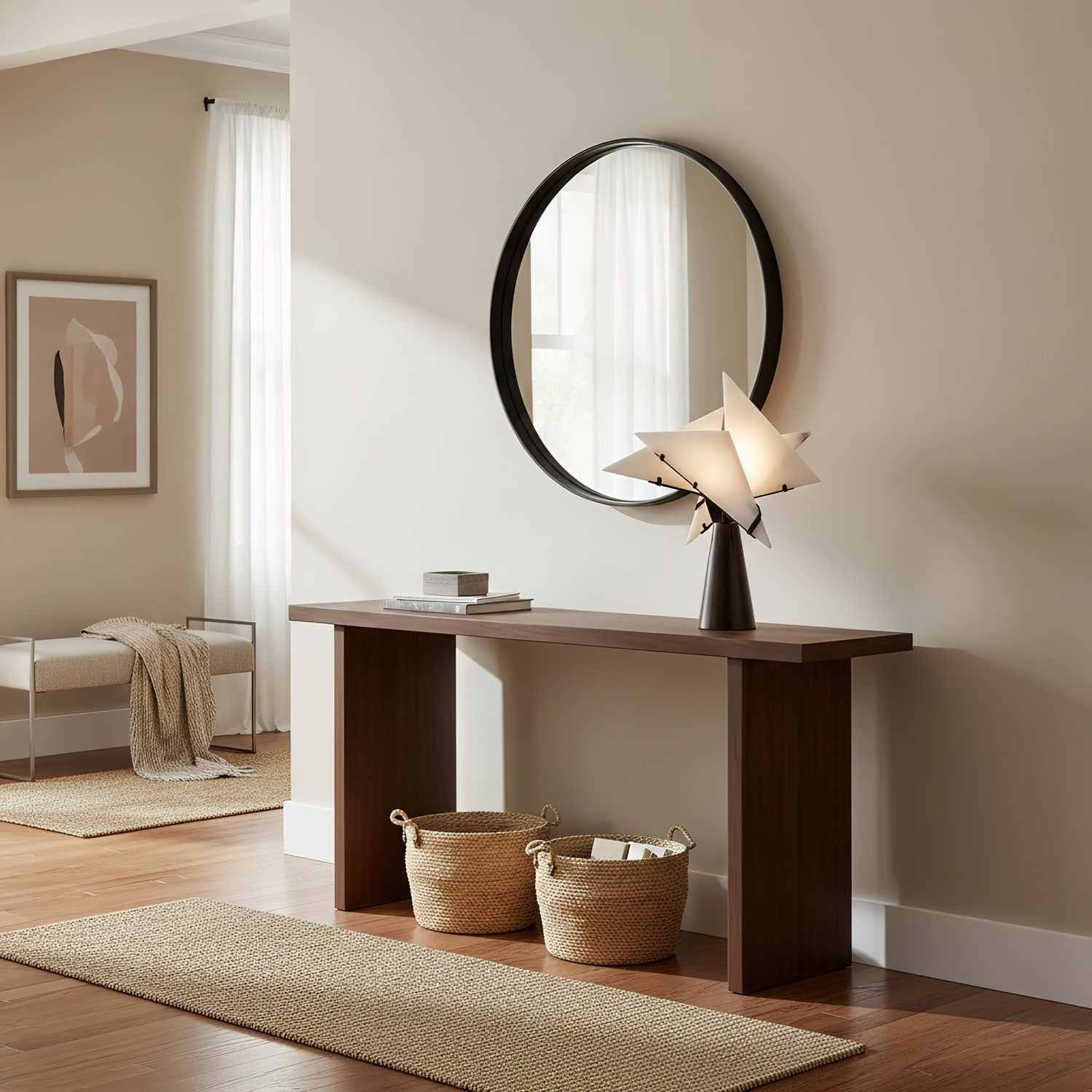 Seko Four Alabaster Blade Table Lamp