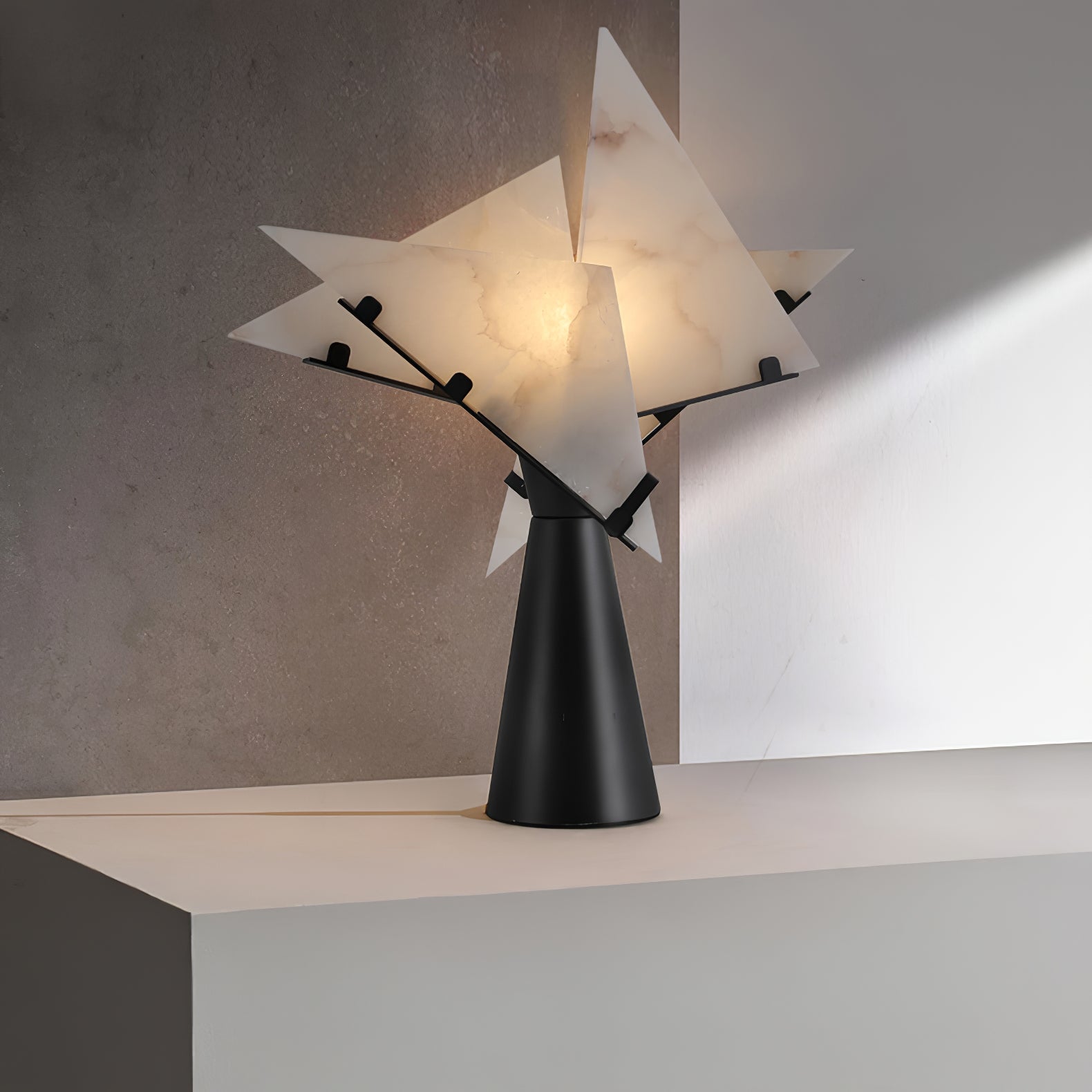 Seko Four Alabaster Blade Table Lamp