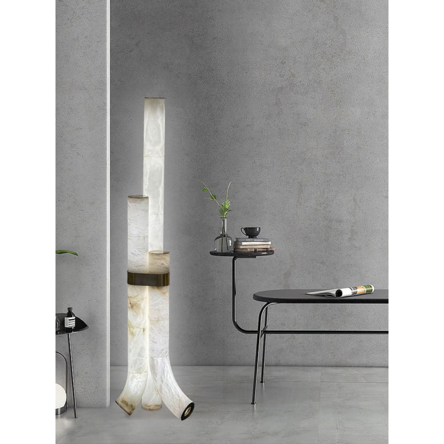 Pylese Triple Alabaster Floor Lamp