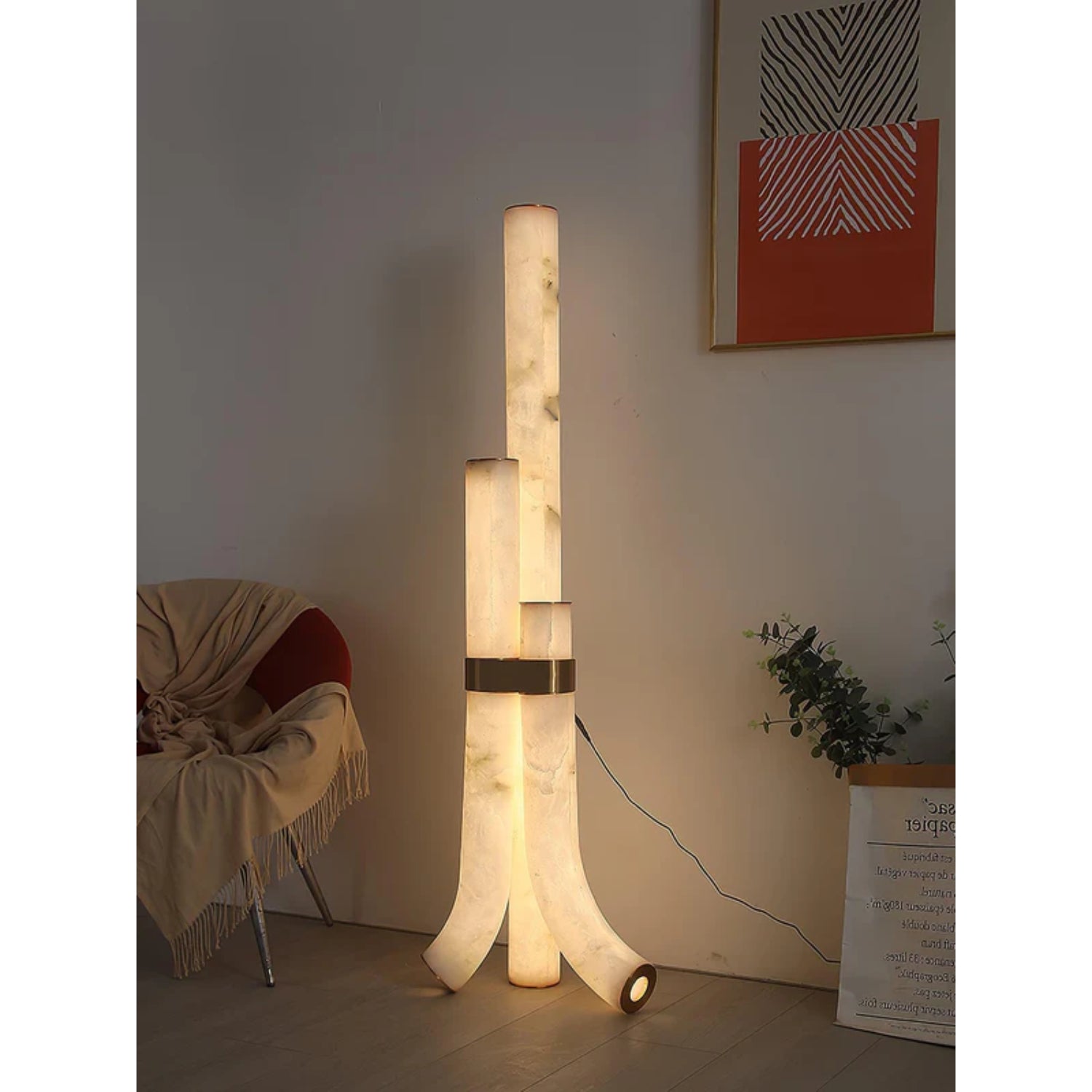 Pylese Triple Alabaster Floor Lamp
