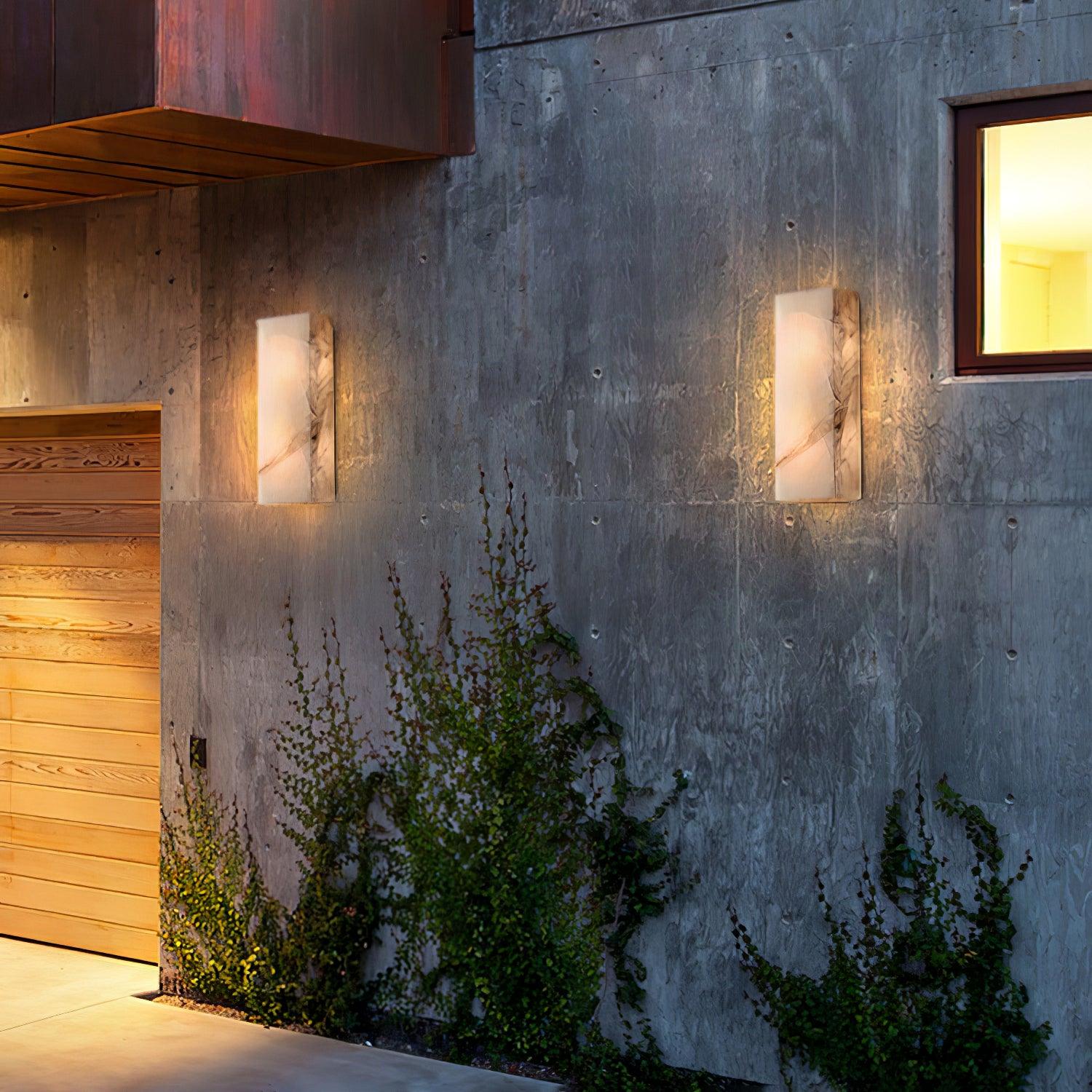 Rectangular Alabaster Wall Light