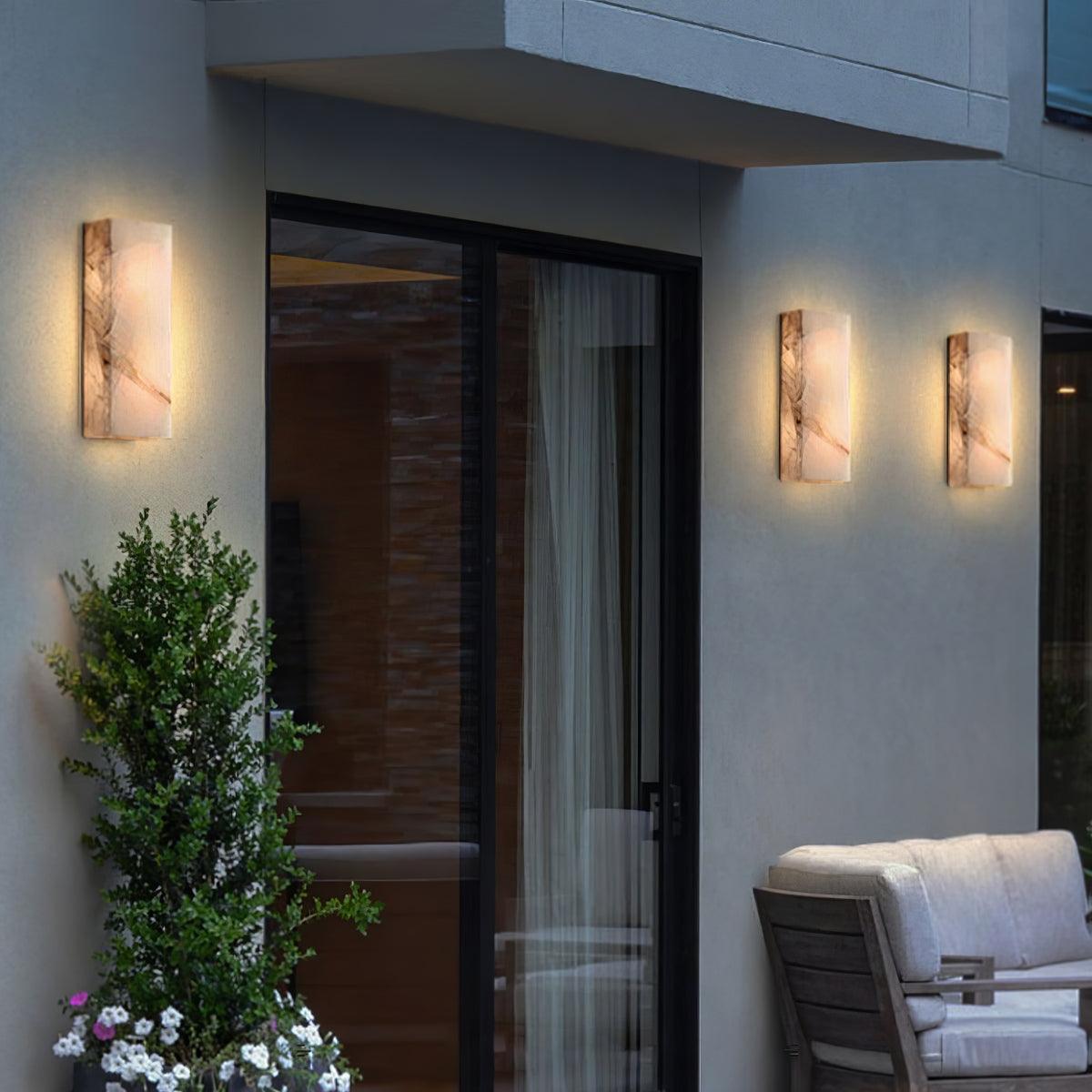 Rectangular Alabaster Wall Light