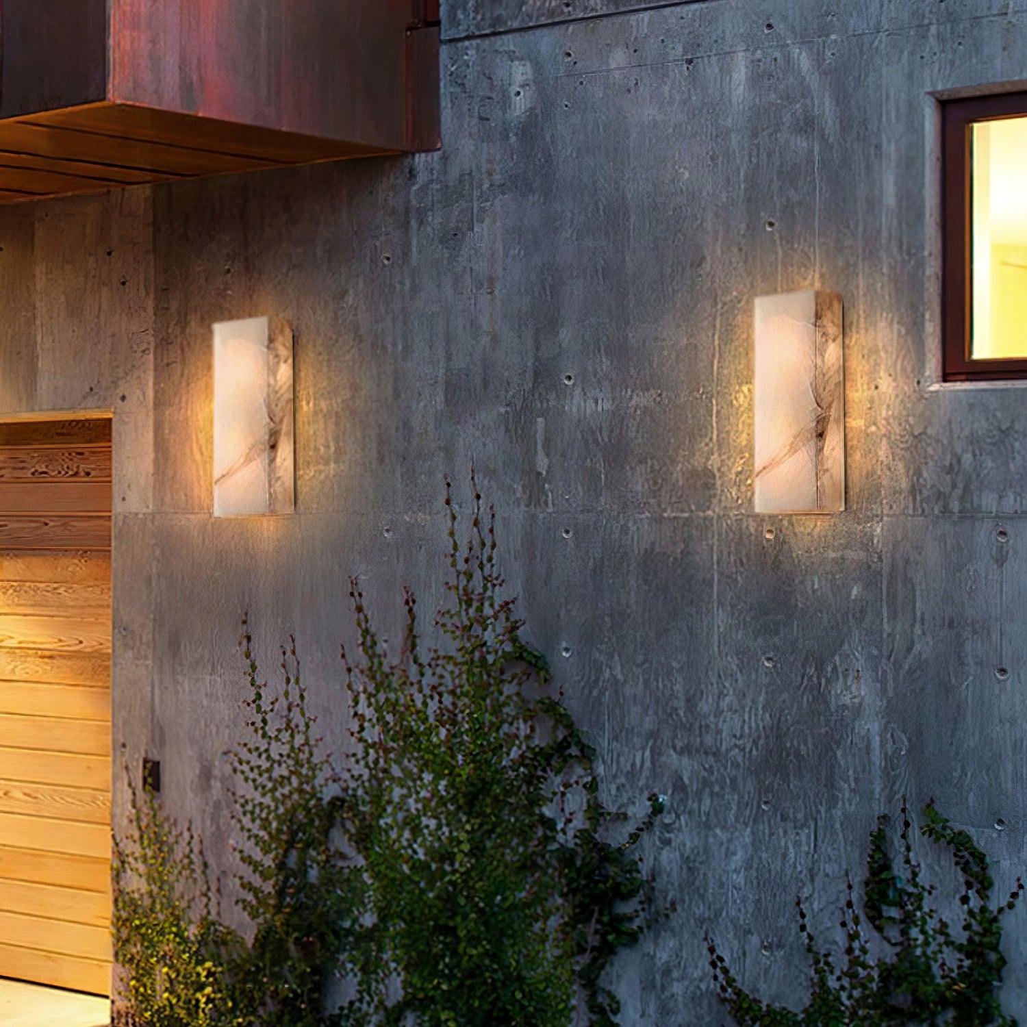 Rectangular Alabaster Wall Light