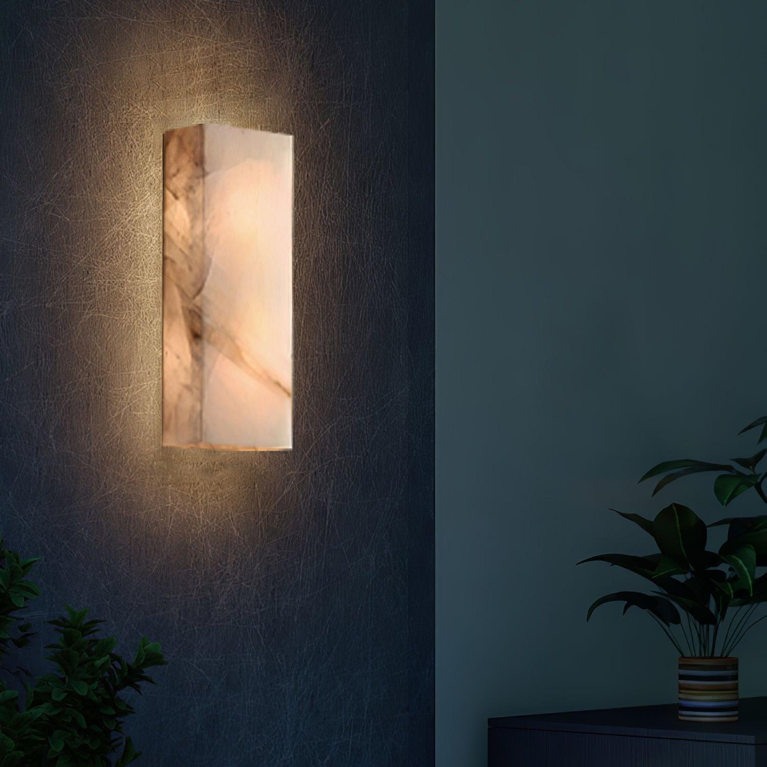 Rectangular Alabaster Wall Light