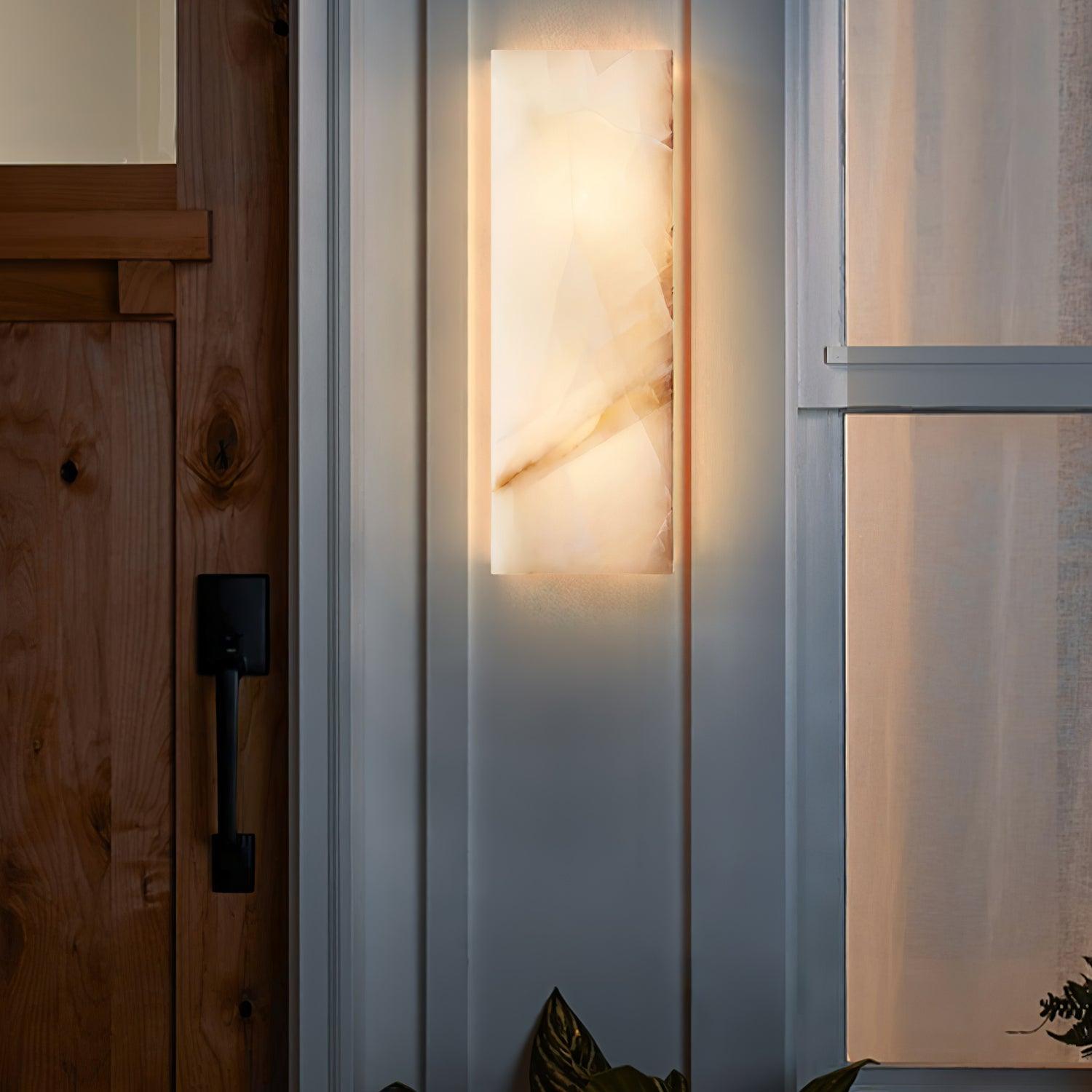 Rectangular Alabaster Wall Light