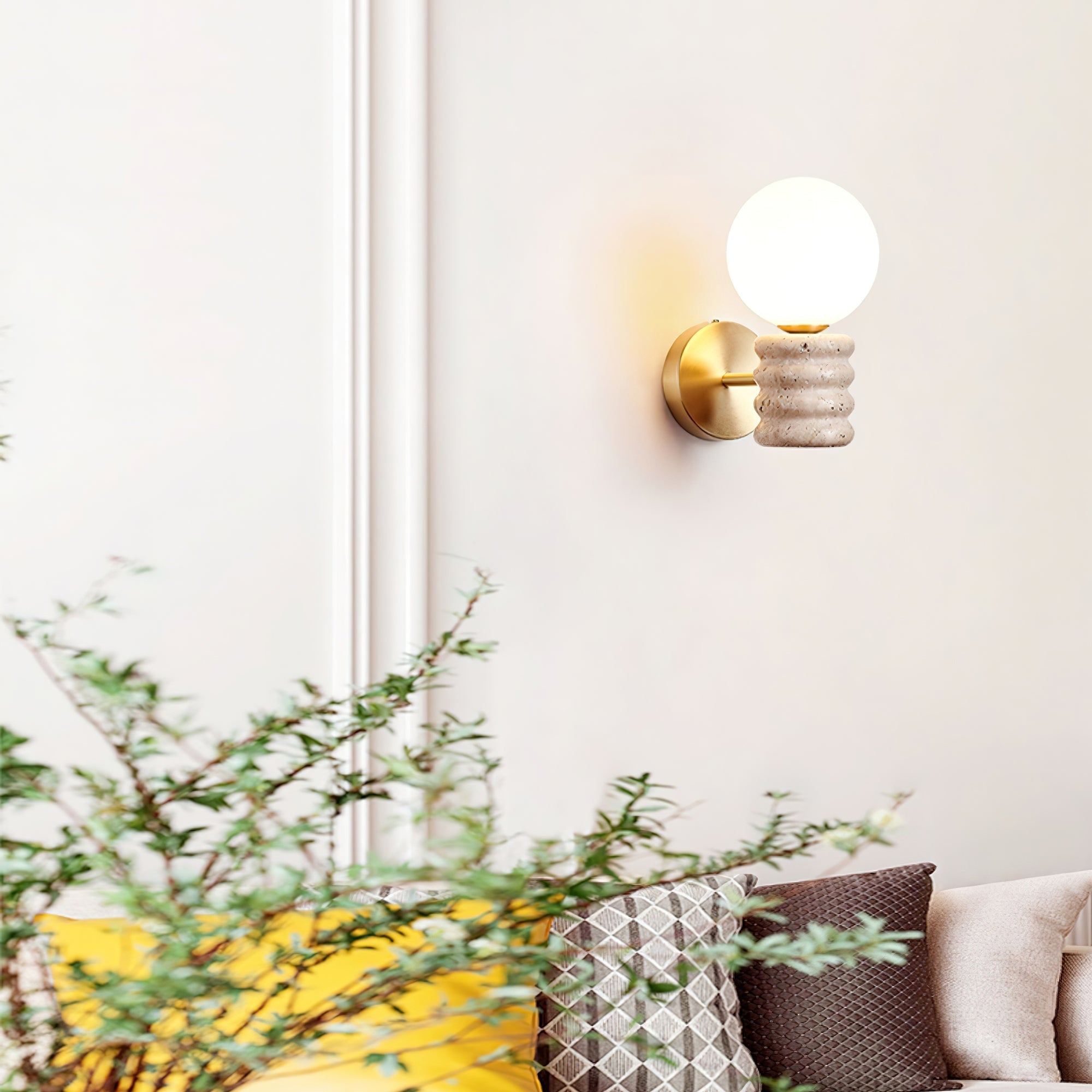 Remo Travertine Wall Light