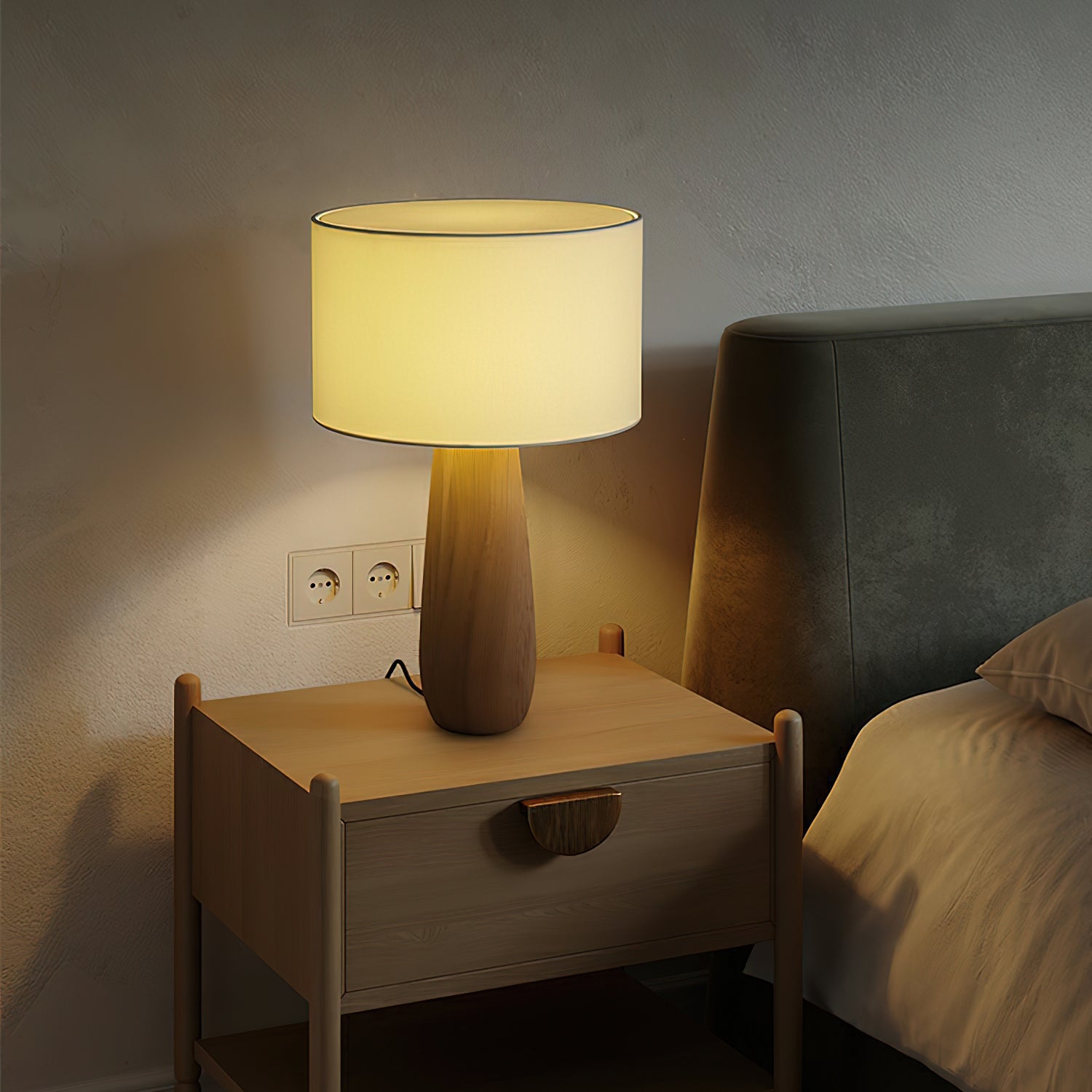 Sirenno Wooden Table Lamp