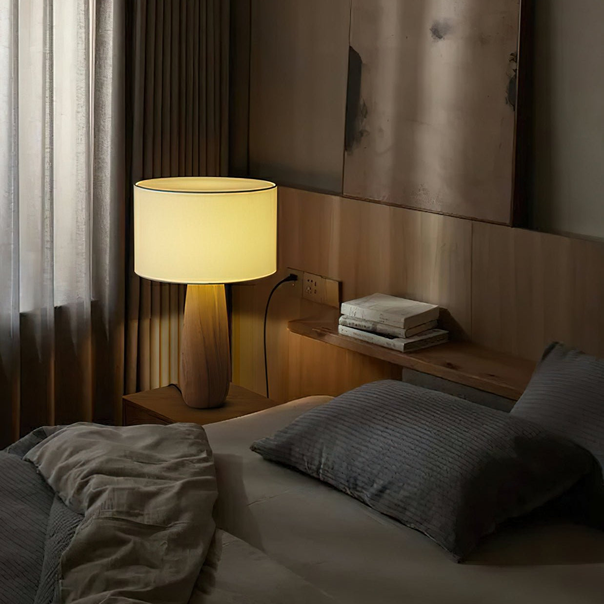 Sirenno Wooden Table Lamp
