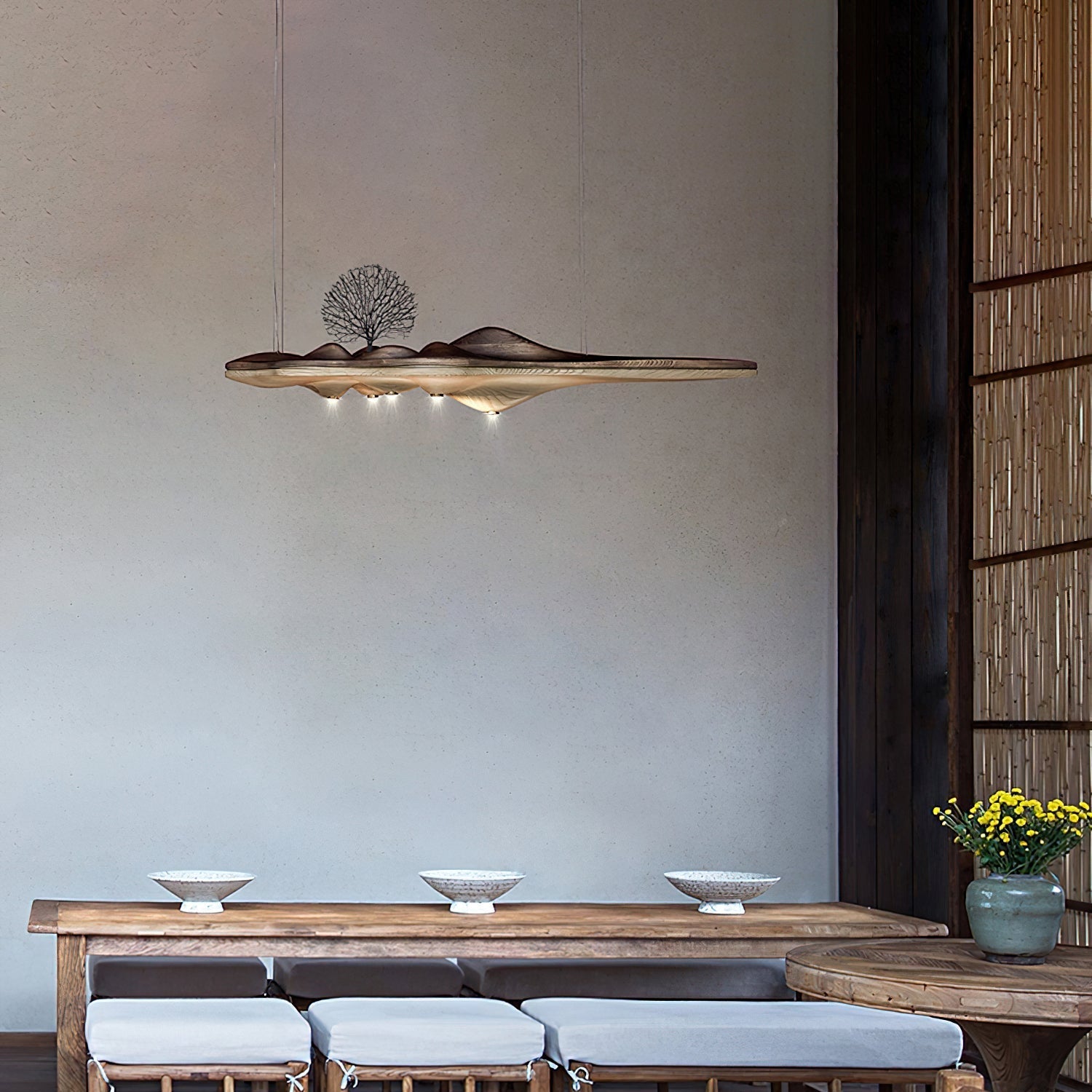 Merocone Wooden Pendant Light