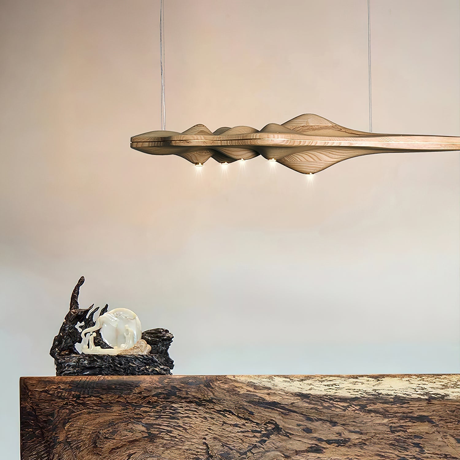 Merocone Wooden Pendant Light