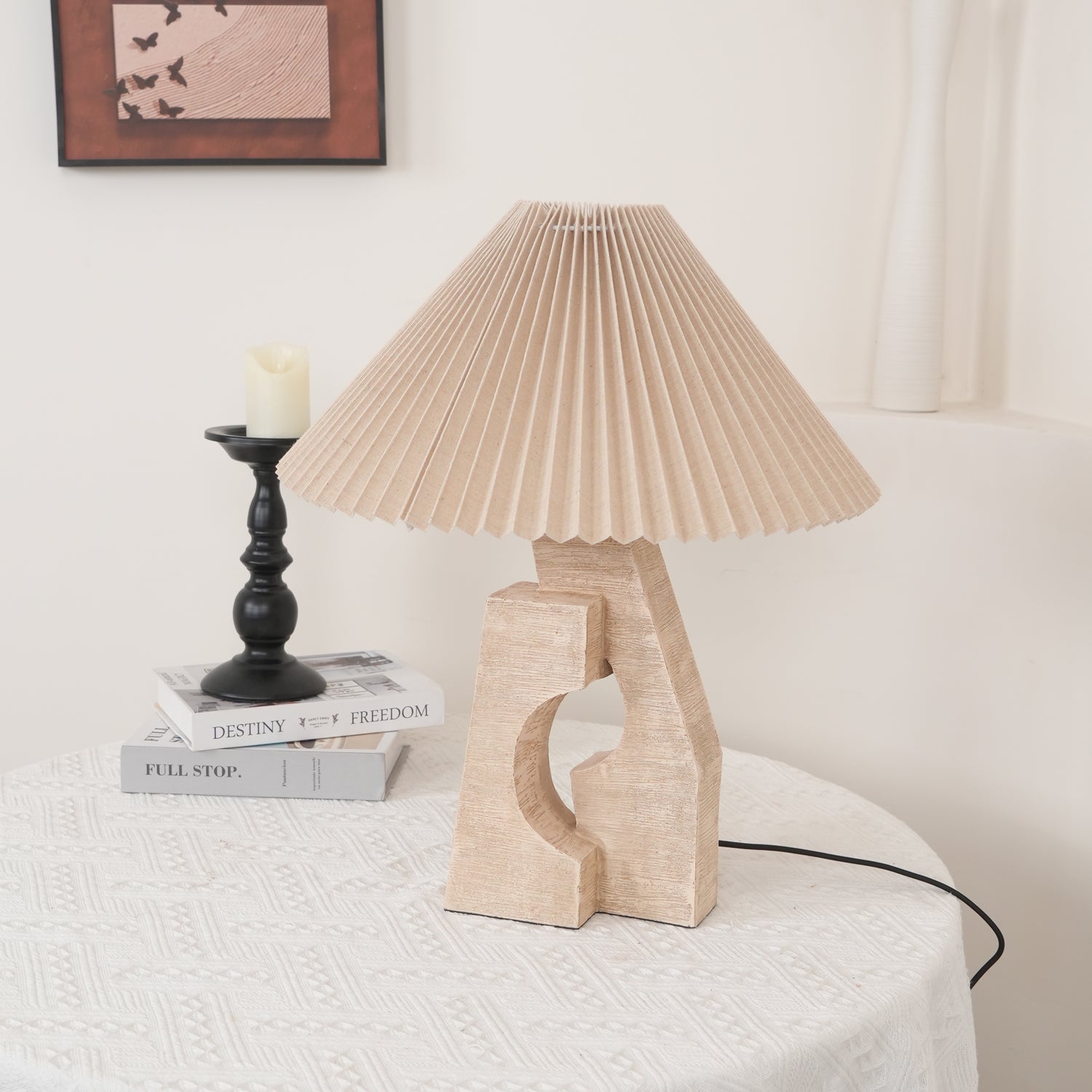 Dublo Travertine Table Lamp