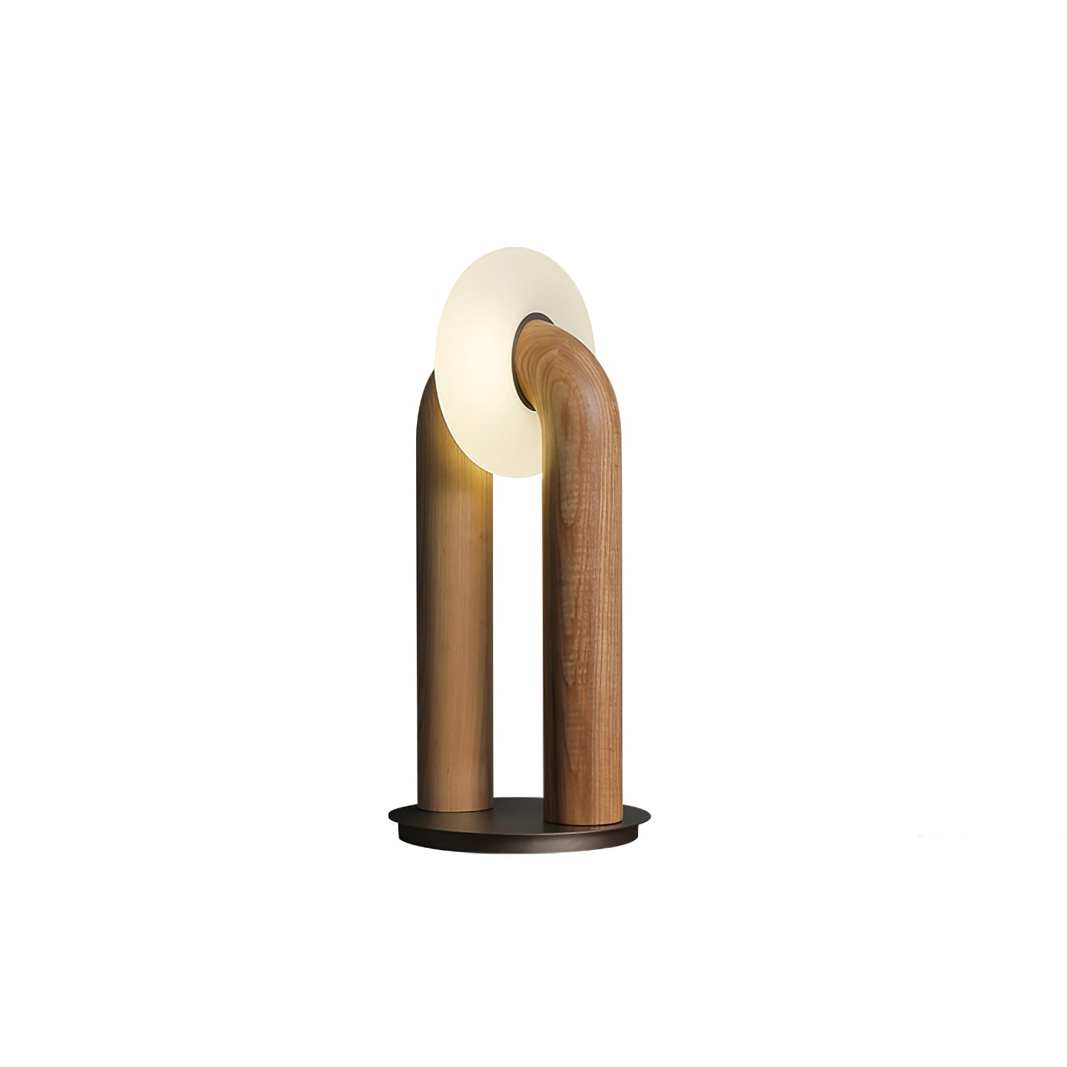Disc Wooden Table Lamp