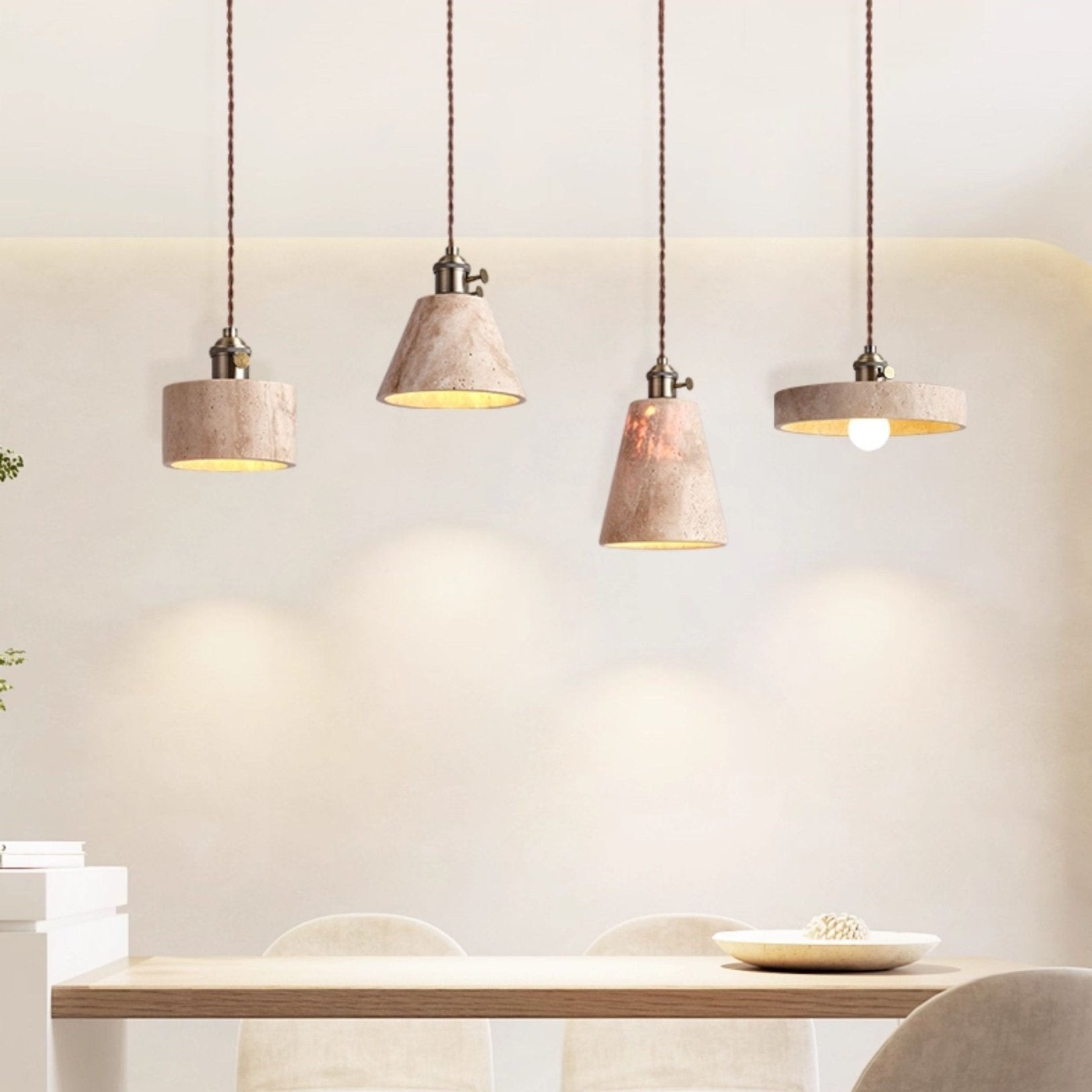 Cellos Travertine Pendant Light