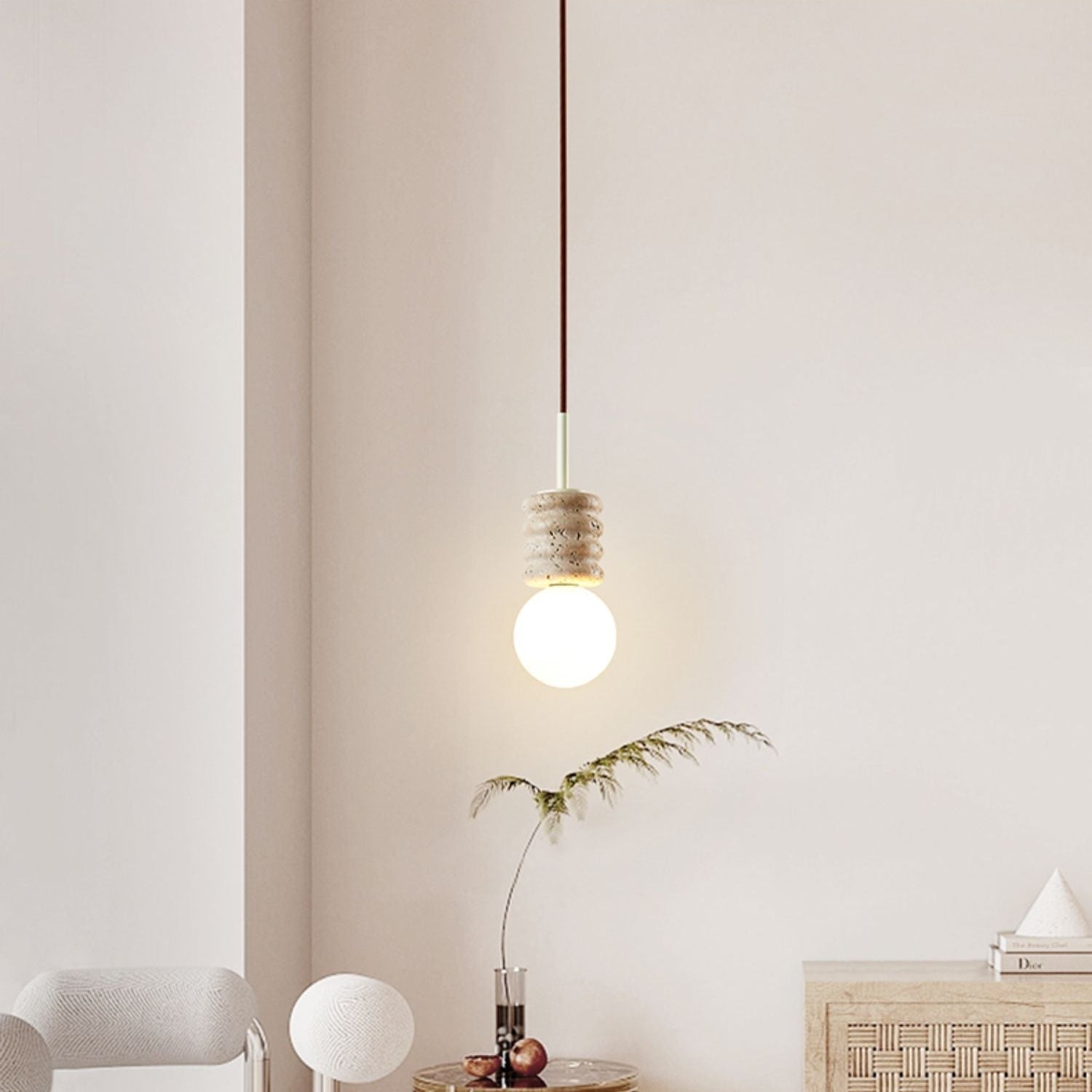 Fenora Travertine Pendant Light