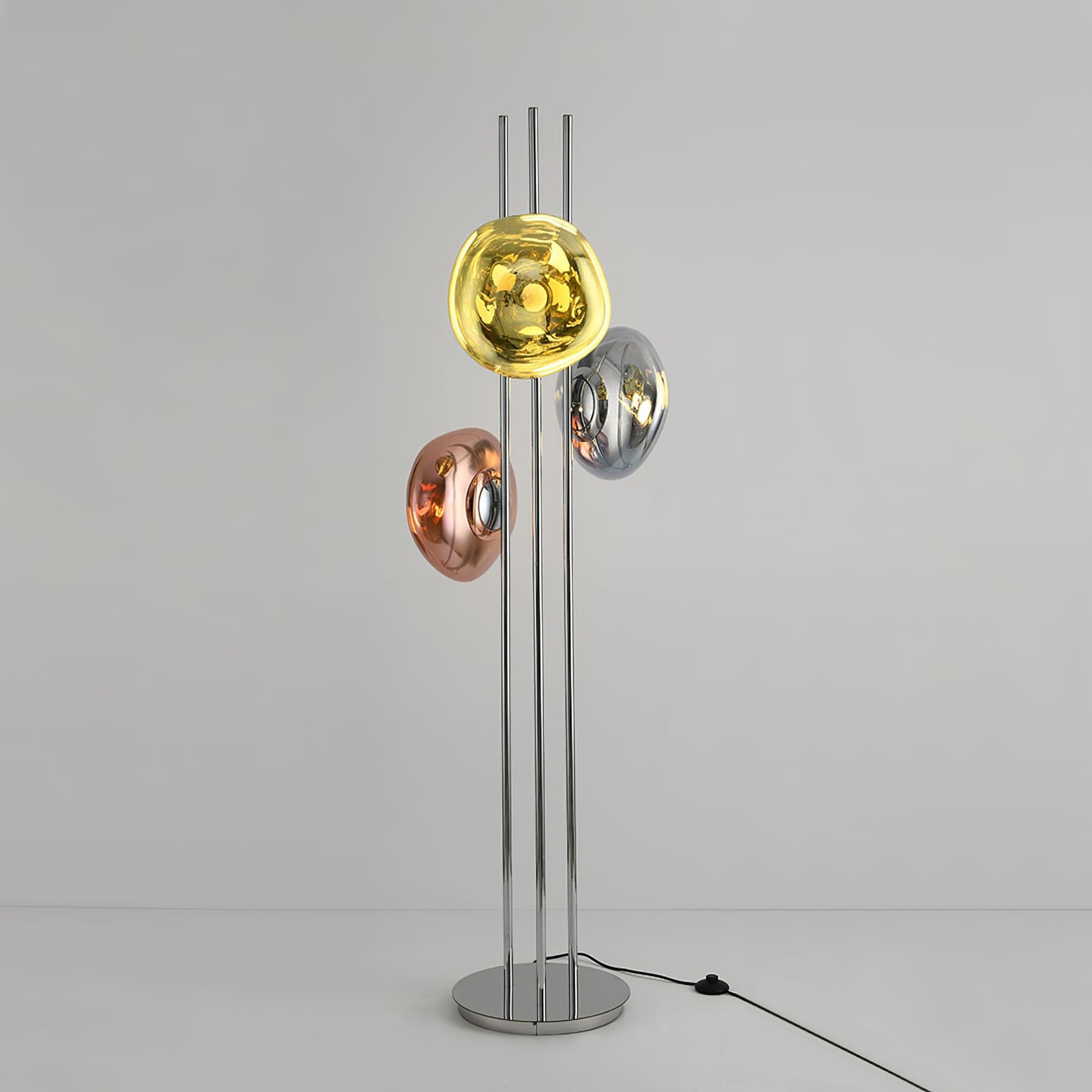 Triple Syrlion Orb Floor Lamp